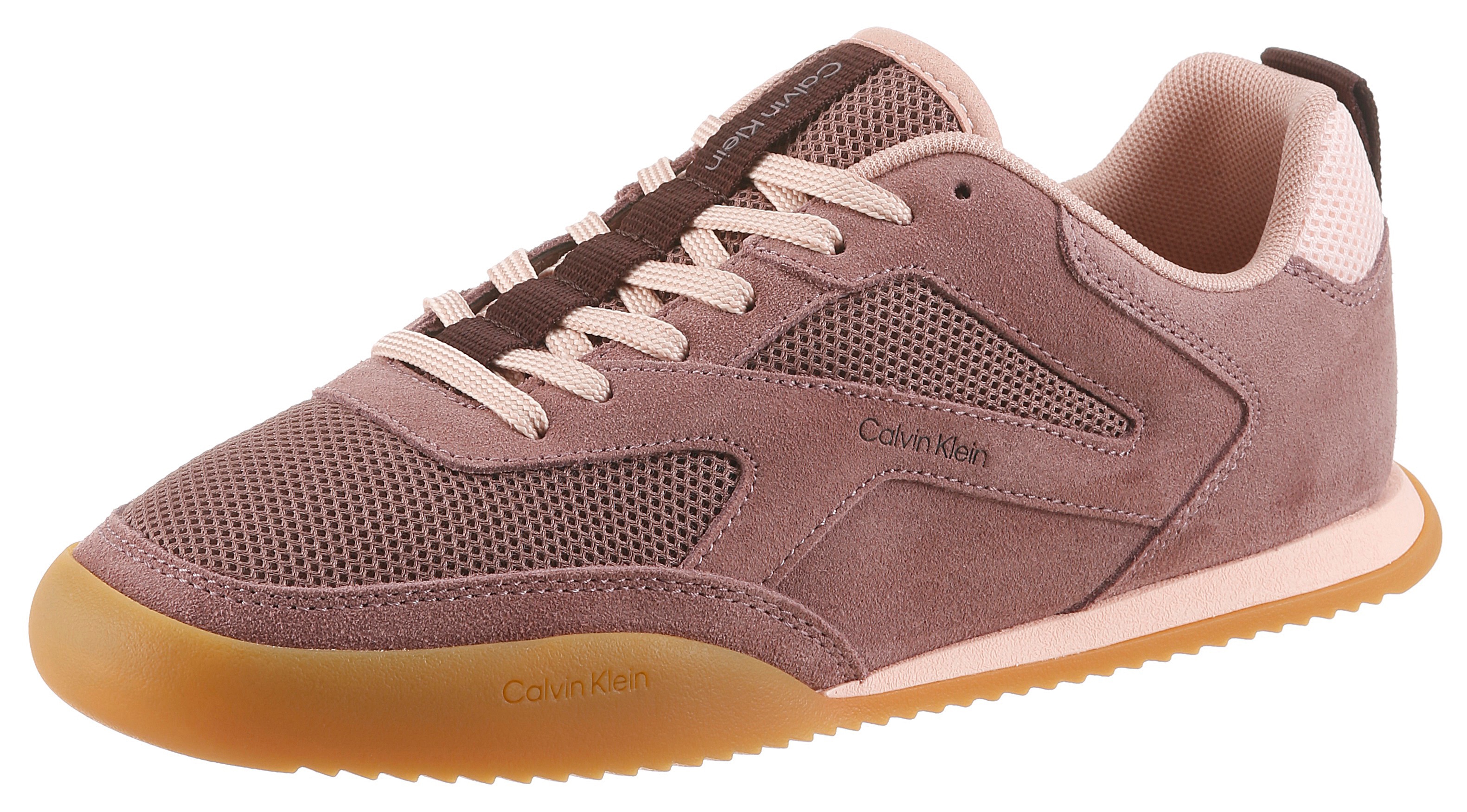 Calvin Klein Sneaker "LOW PRO RUNNER LACEUP MESH SUE" Runnersneaker, Schnürschuh, Freizeitschuh mit gepolstertem Schaftrand