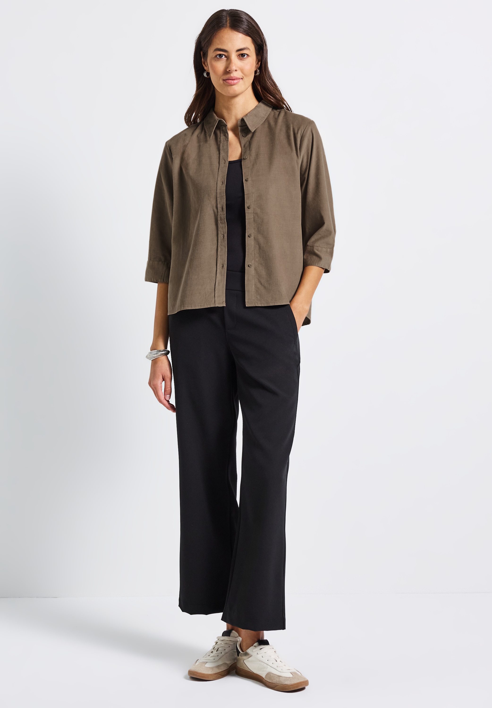 STREET ONE Hemdbluse, aus reiner Baumwolle