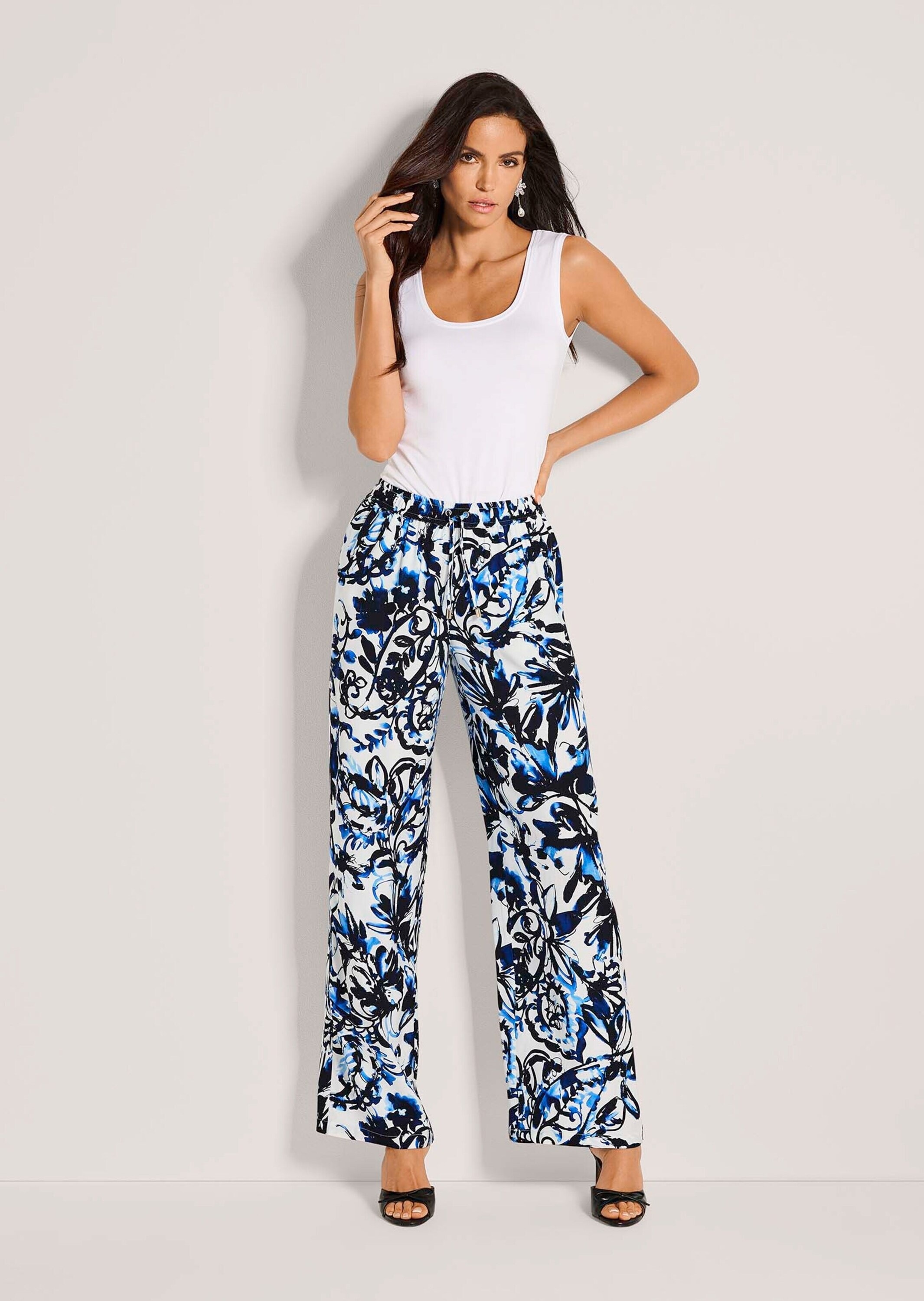 MADELEINE Chinos "Druckhose Sommerhose mit Allover-Print" günstig online kaufen