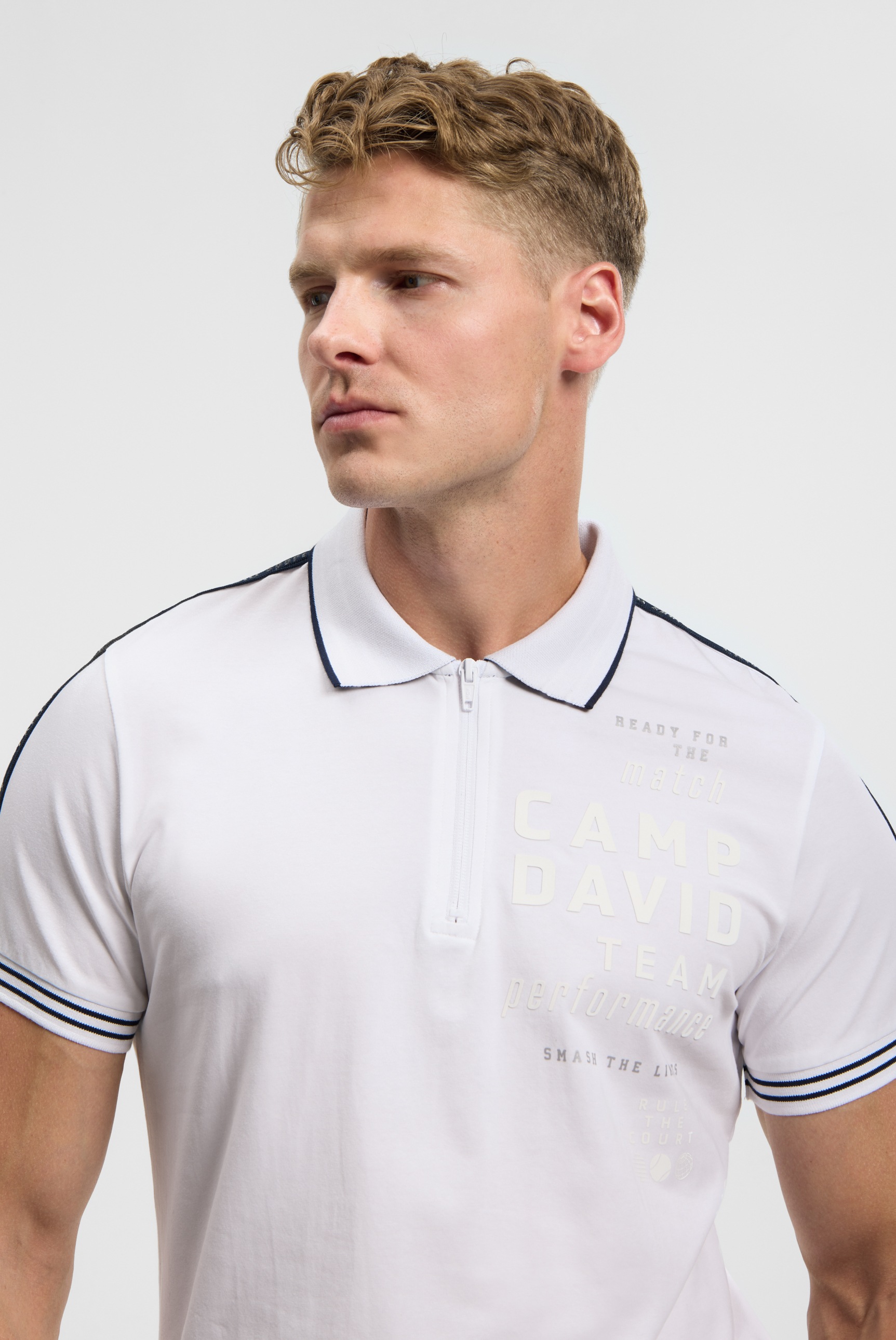 CAMP DAVID Poloshirt mit reflektierenden Details