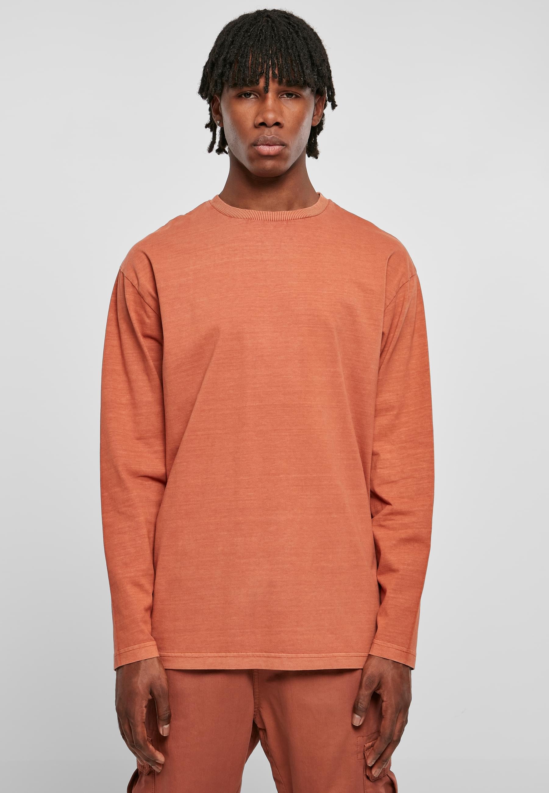 URBAN CLASSICS T-Shirt »Urban Classics Herren Heavy Oversized Garment Dye Longsleeve«, (1 tlg.)