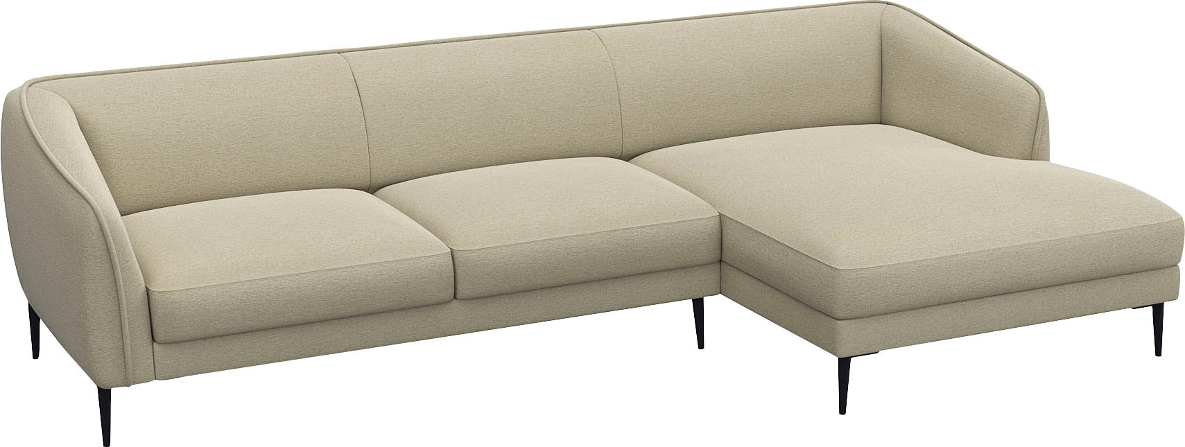 FLEXLUX Ecksofa »Belle Designsofa, L-Form, B/T 288/149 cm«, Skandinavisches Design, In hochwertiger Verarbeitung