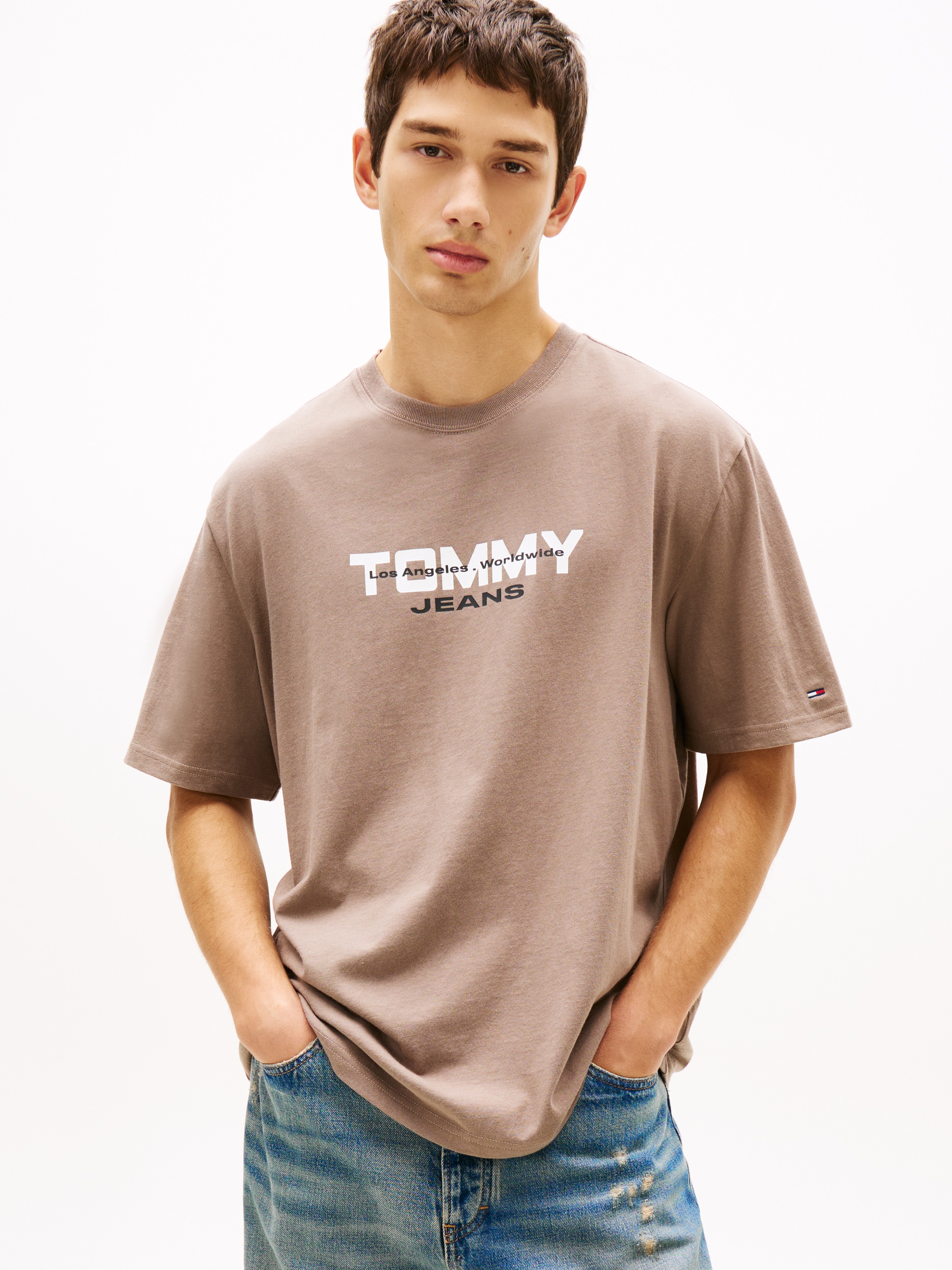 Tommy Jeans T-Shirt "TJM 90S BLOCK" Relaxed fit mit Rundhalsausschnitt günstig online kaufen