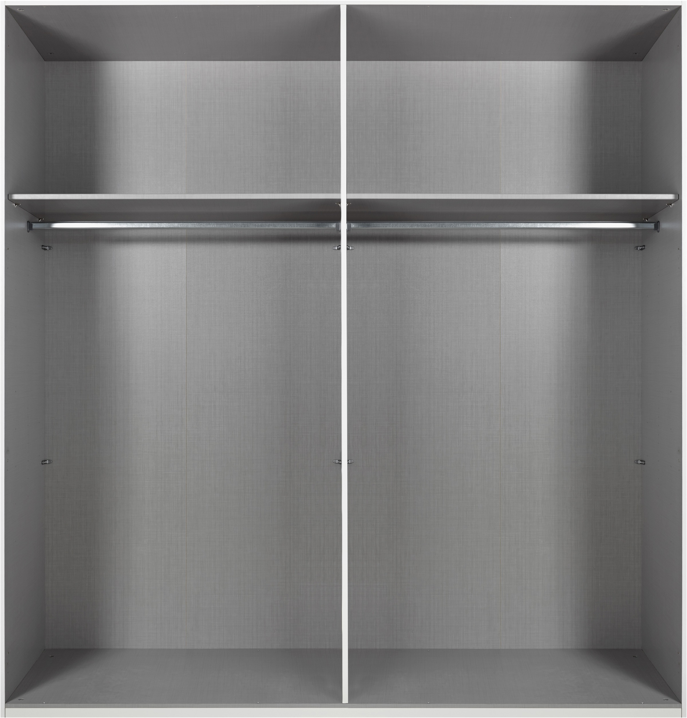 Wimex Schwebetürenschrank »Easy Plus, Kleiderschrank Made in Germany«, mit Glaseinsatz/ Rauchglas, viele Breiten zur Auswahl, schwarze Griffe