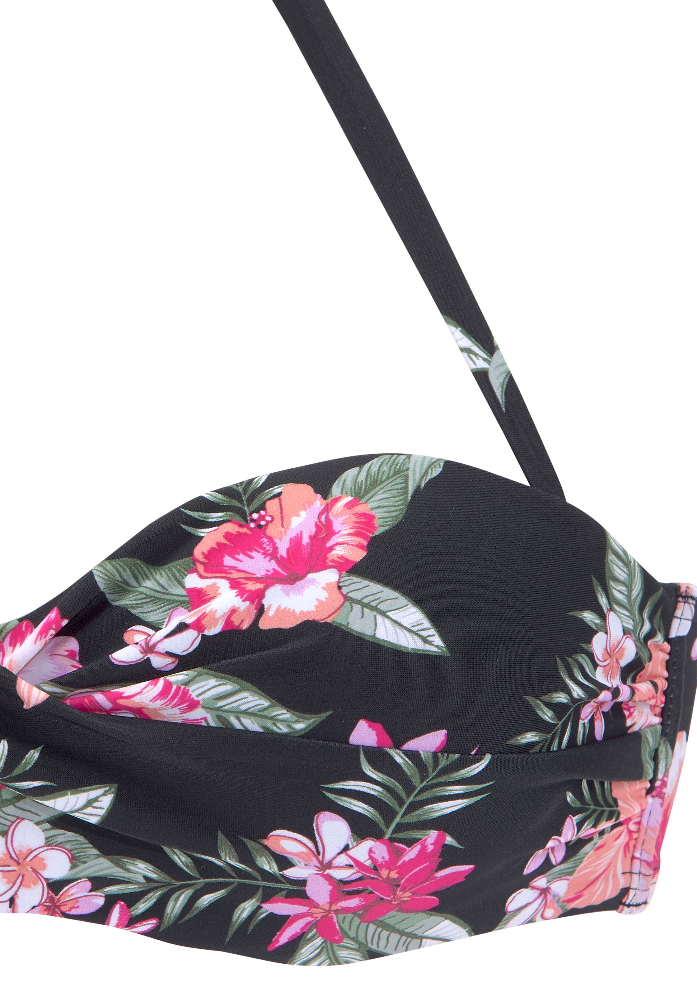 LASCANA Bügel-Bandeau-Bikini-Top »Santini«, im floralen Design
