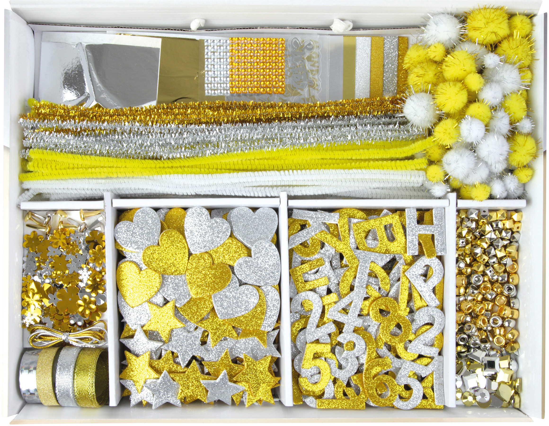 Lena® Kreativset »Bastelkoffer Gold & Silber«