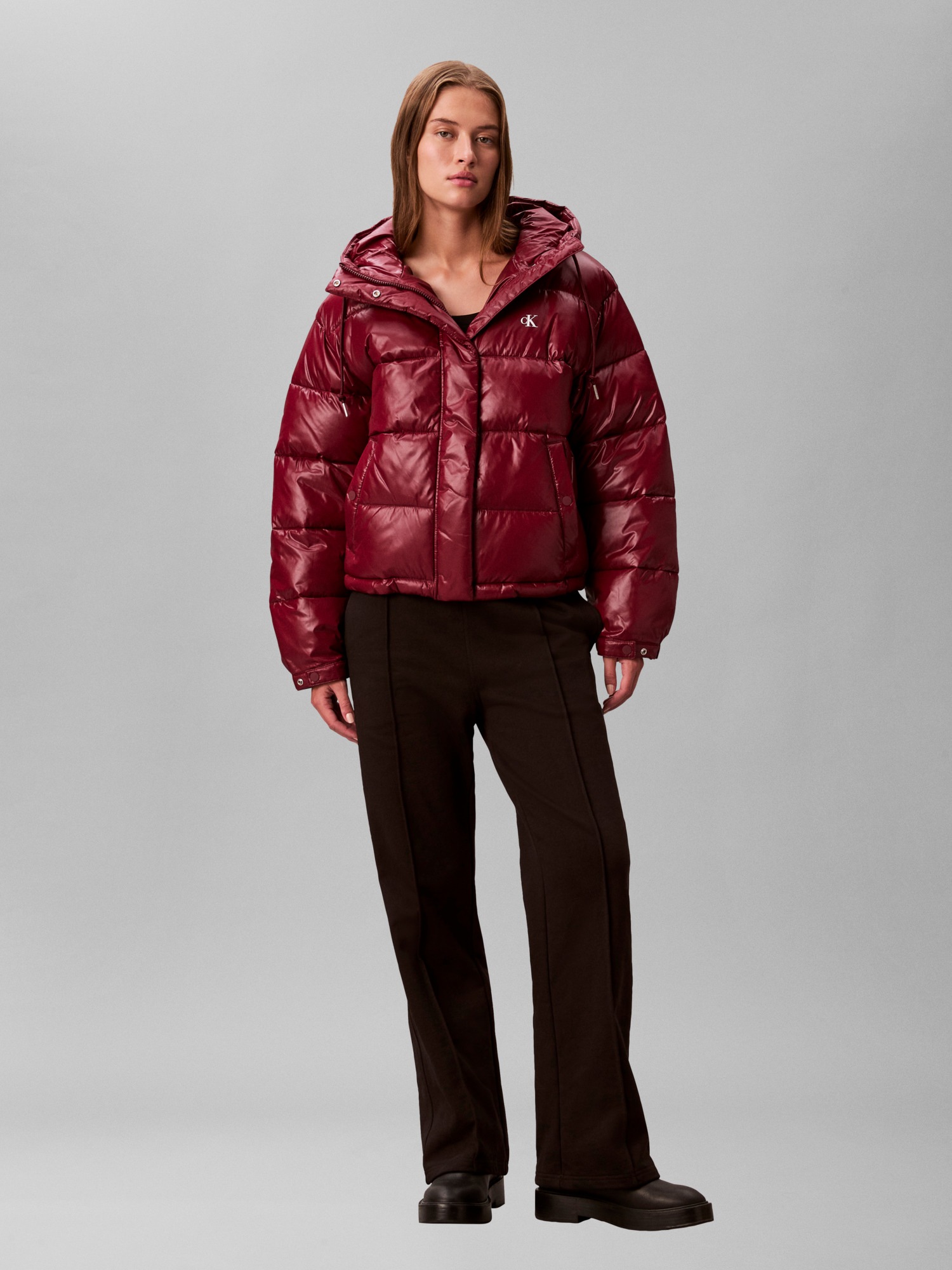 Thumbnail - Calvin Klein Jeans Steppjacke "SHINE PUFFER" mit Kapuze regular fit, mit Kapuze, glänzendes Material