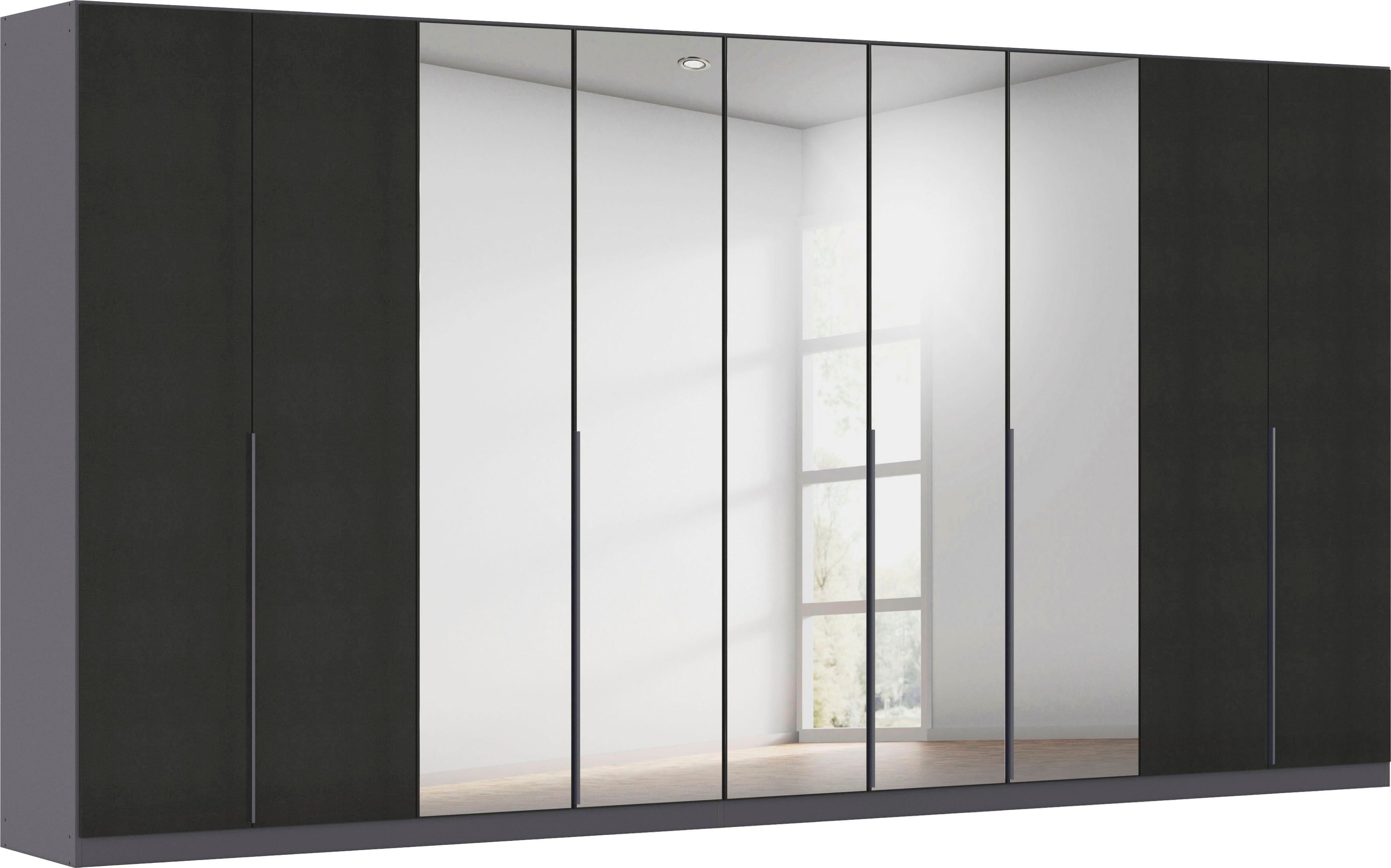 OTTO home Drehtürenschrank "Kleiderschrank Schrank Garderobe AGORDO mit Dekor- oder Hochglanzfront" in zwei Griff-Farben, Breiten 91-405 cm, durchdachte Innenausstattung, in 8 Breiten und 2 Höhen MADE IN GERMANY