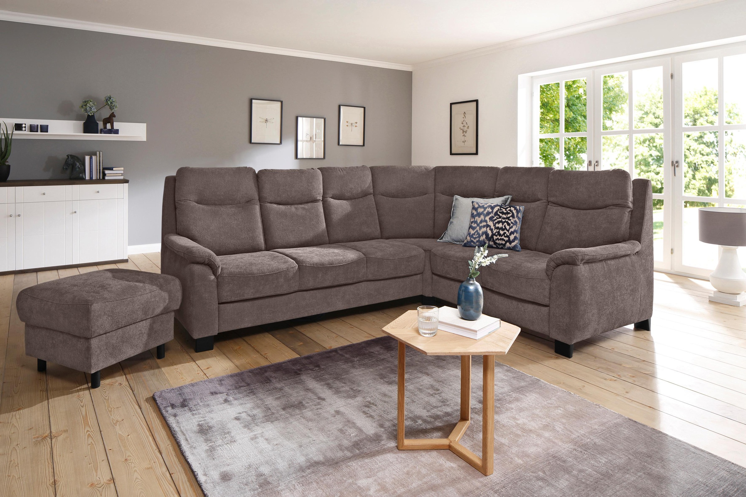 OTTO home Ecksofa "Boccaccio L-Form" mit Federkern, incl. Kopfteilverstellung, wahlweise Schlaffunktion
