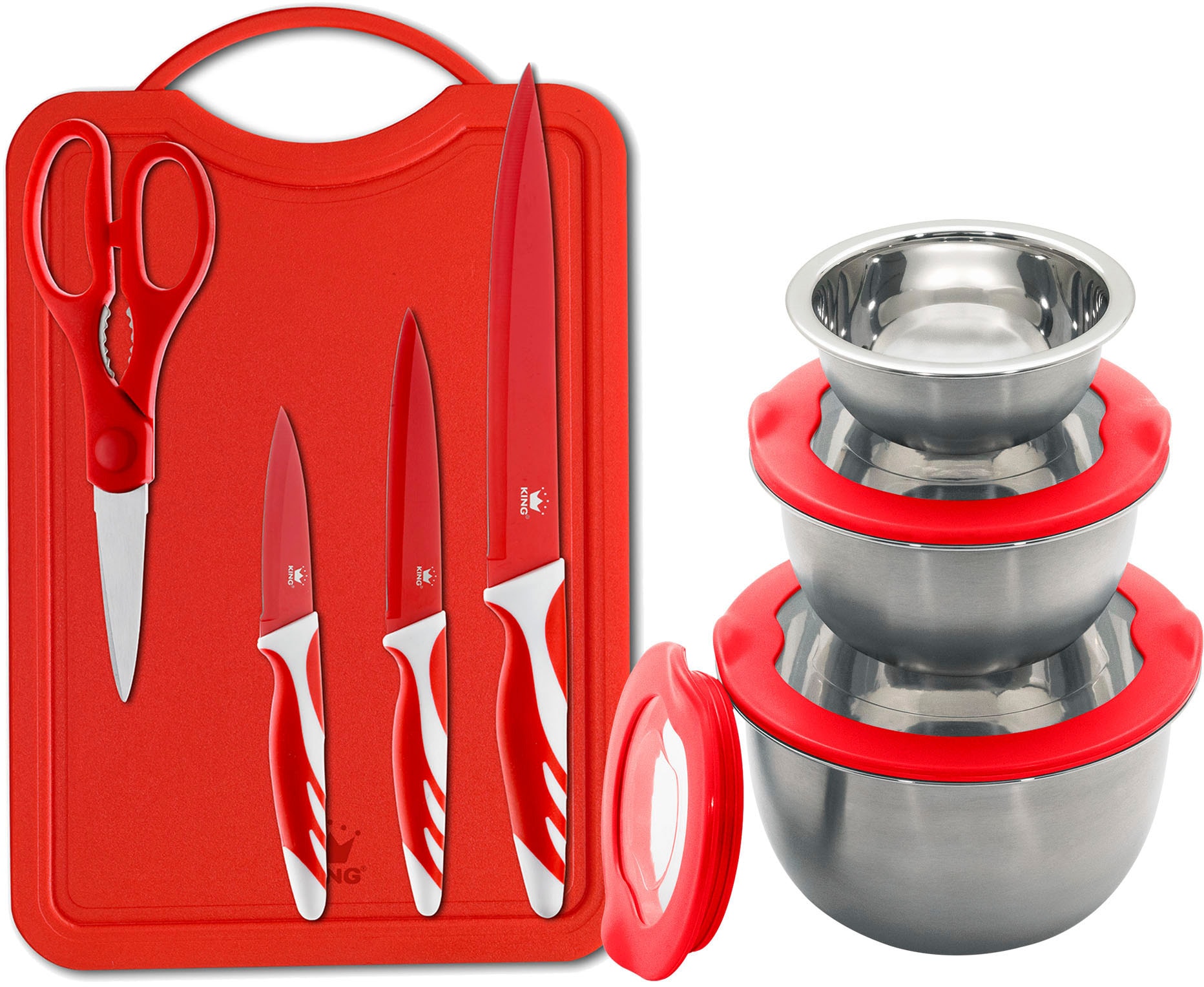 KING Schneidebrett ""FRESHIN"" Schüsseln Edelstahl, mit Frischaltedeckel, S günstig online kaufen
