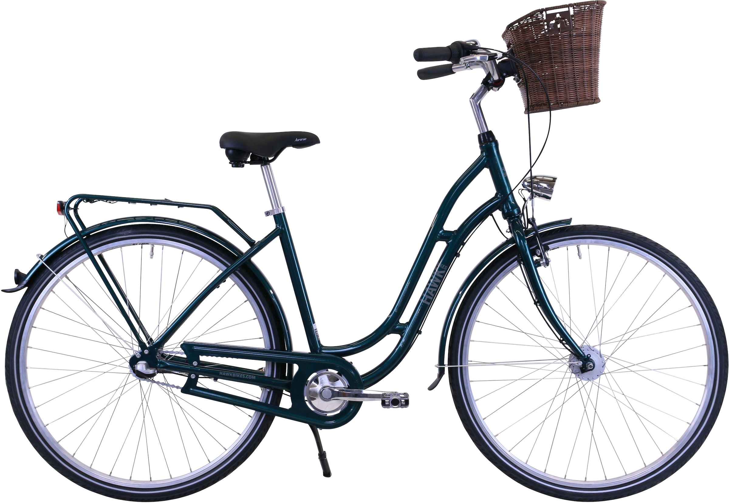 HAWK Bikes Cityrad »HAWK City Classic Joy British Green«, 3 Gang, Shimano, Nexus Schaltwerk, für Damen und Herren