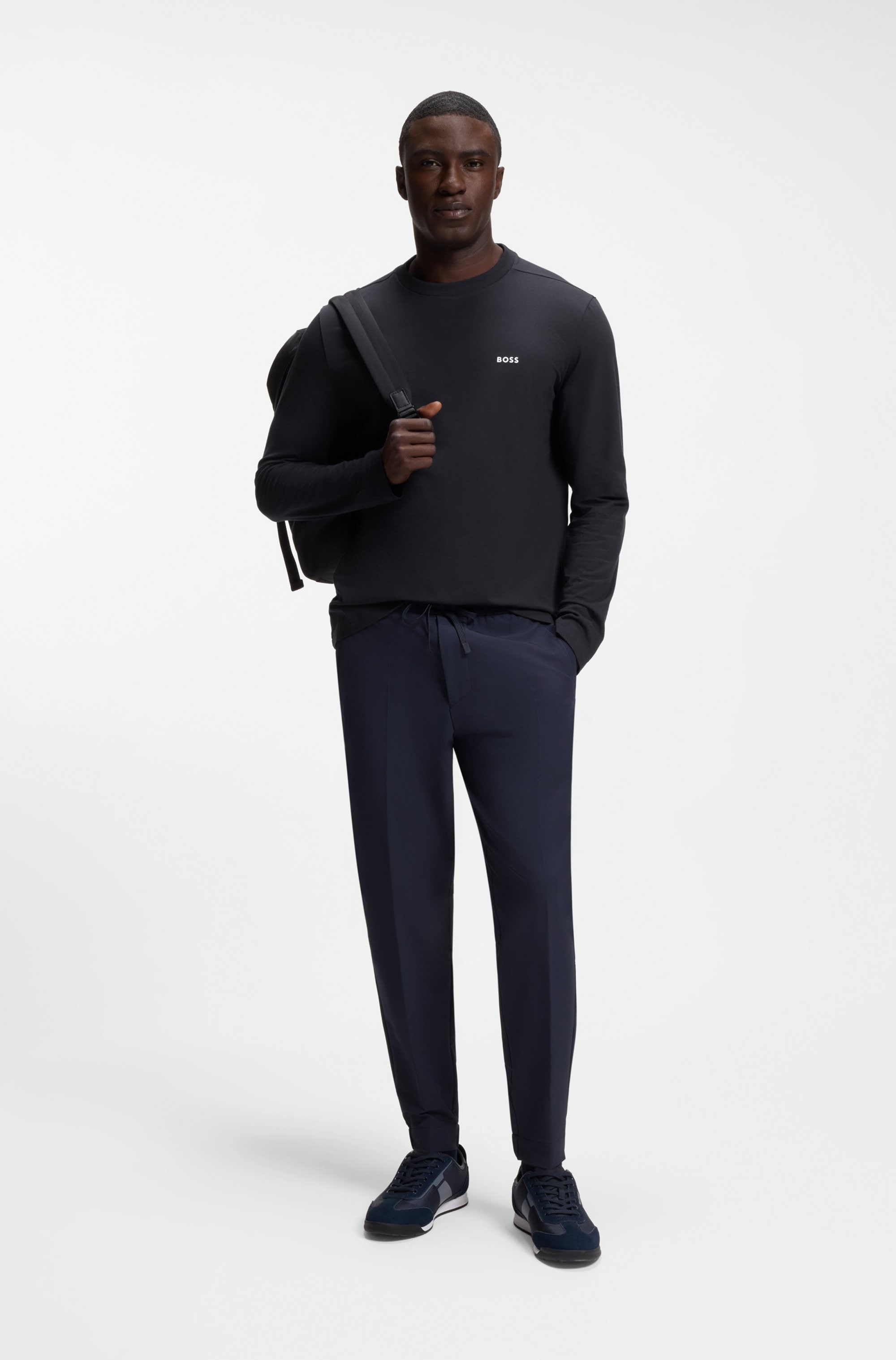 BOSS GREEN Langarmshirt »Tee Long« mit Rundhalsausschnitt