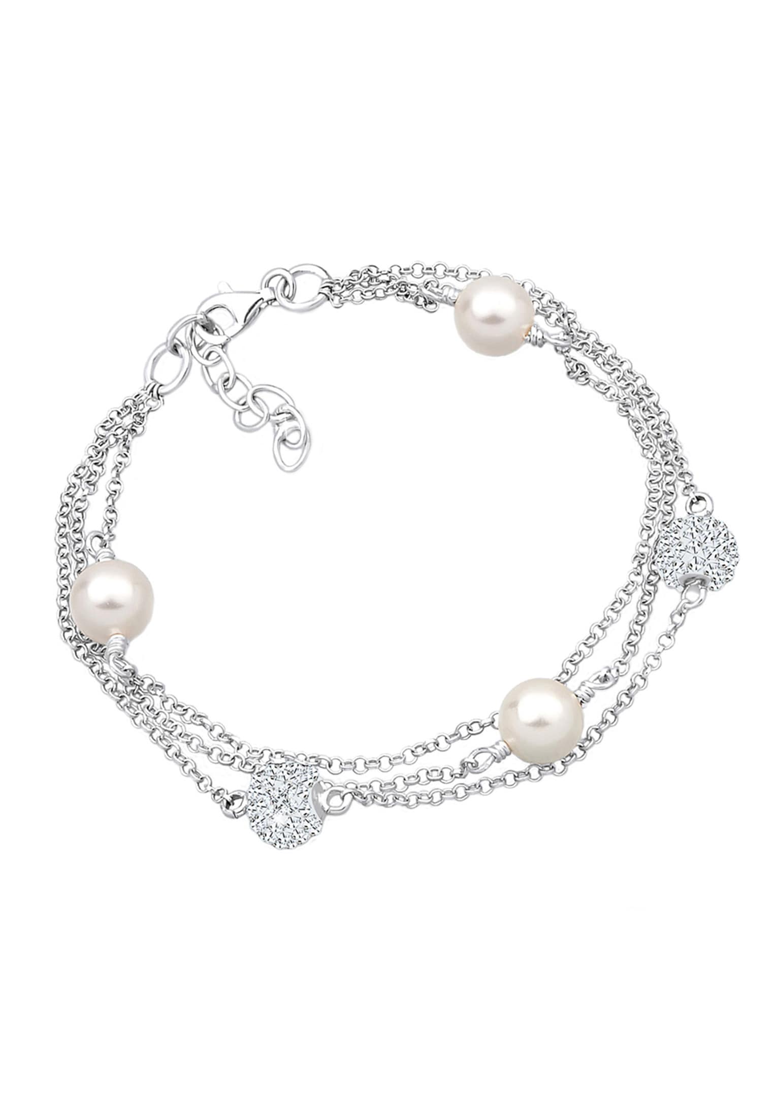 Elli Armband »Kugel Elegant synthetischen Perlen 925 Silber«