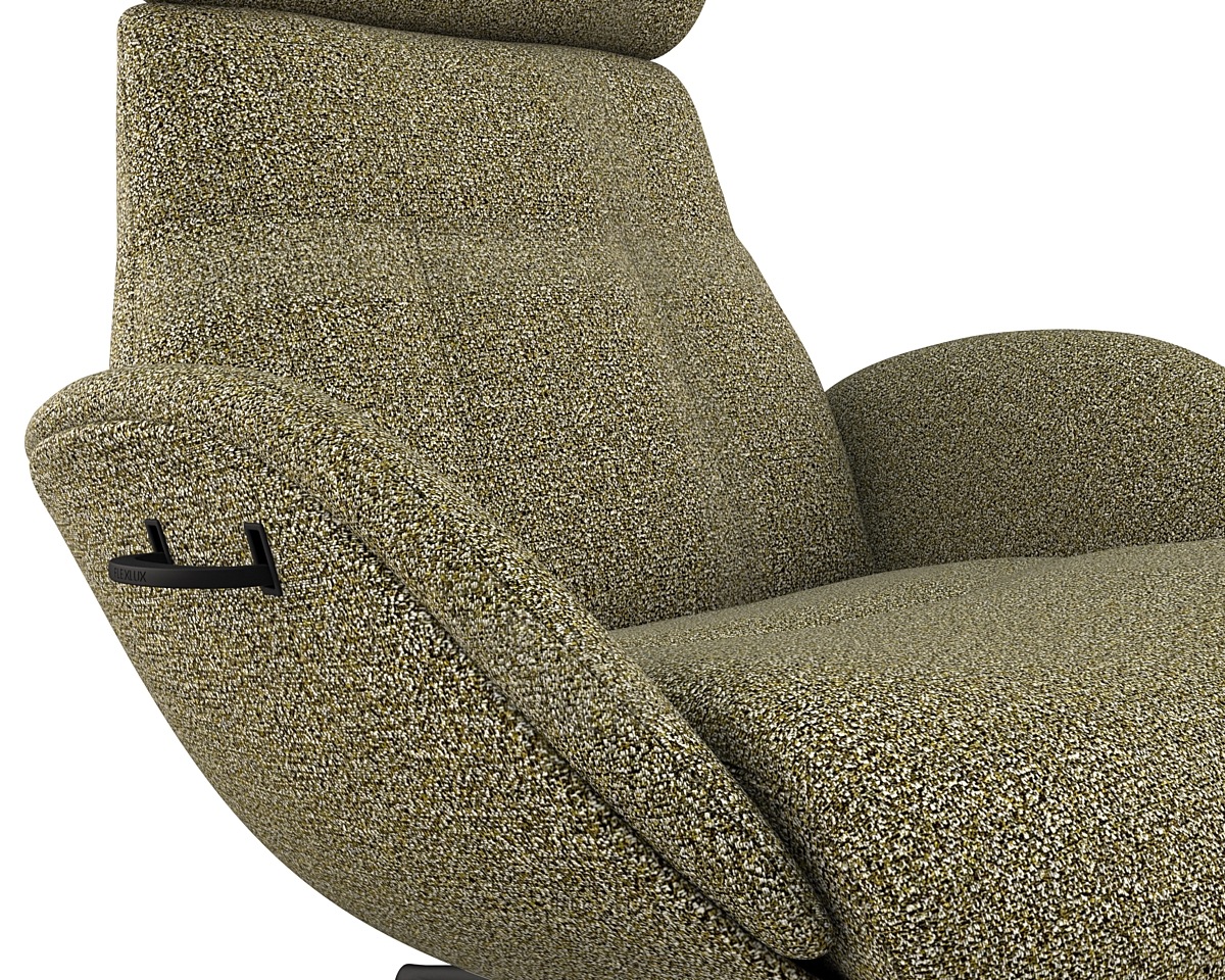 FLEXLUX Relaxsessel »Relaxchairs Elegant«, Premium Komfort, Rücken- & Kopfteilverstellung, drehbar, Fuß schwarz