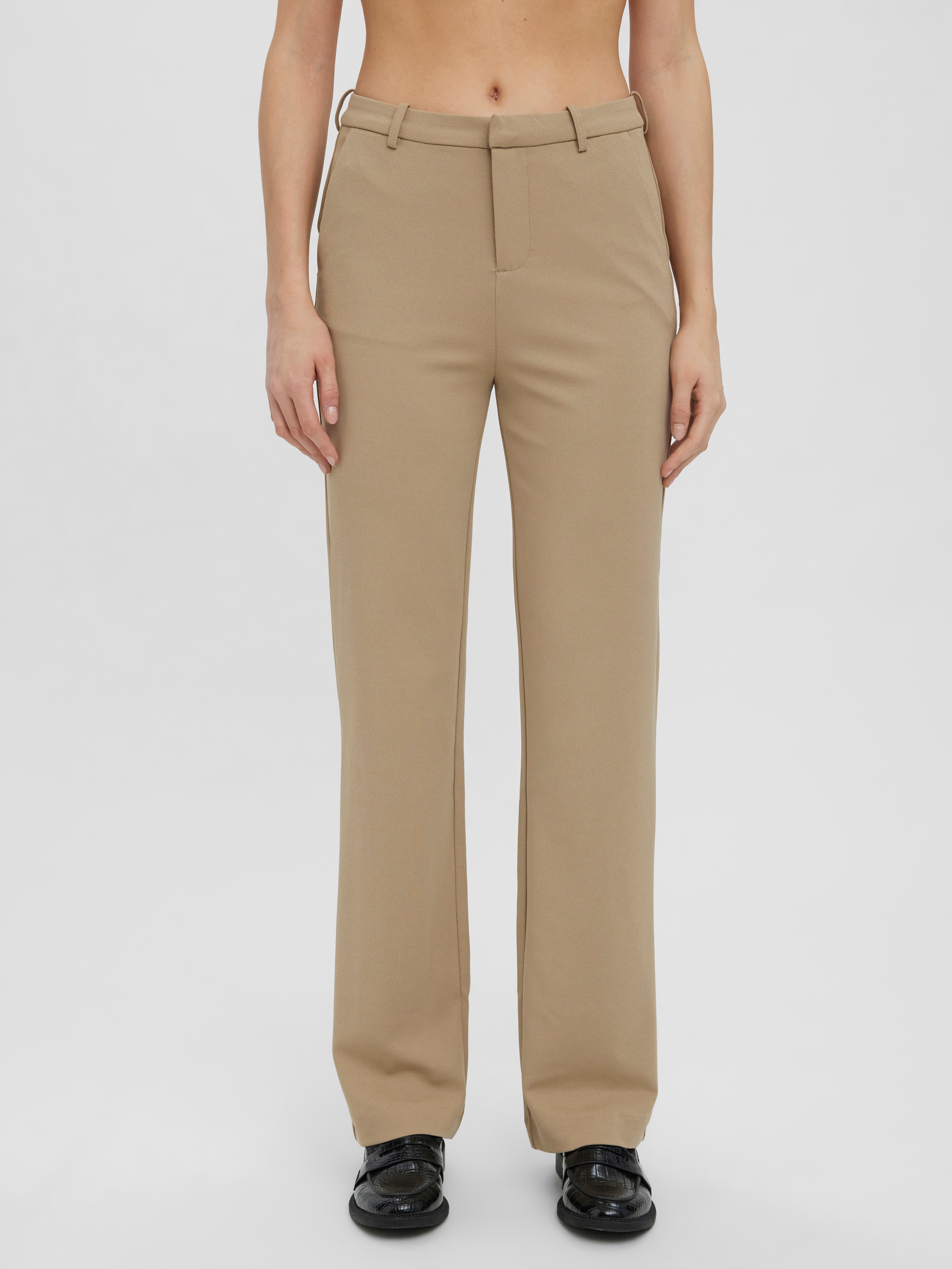 Vero Moda Anzughose "VMZAMIRA MW SLIM STRAIGHT PANT NOOS" Materialmix