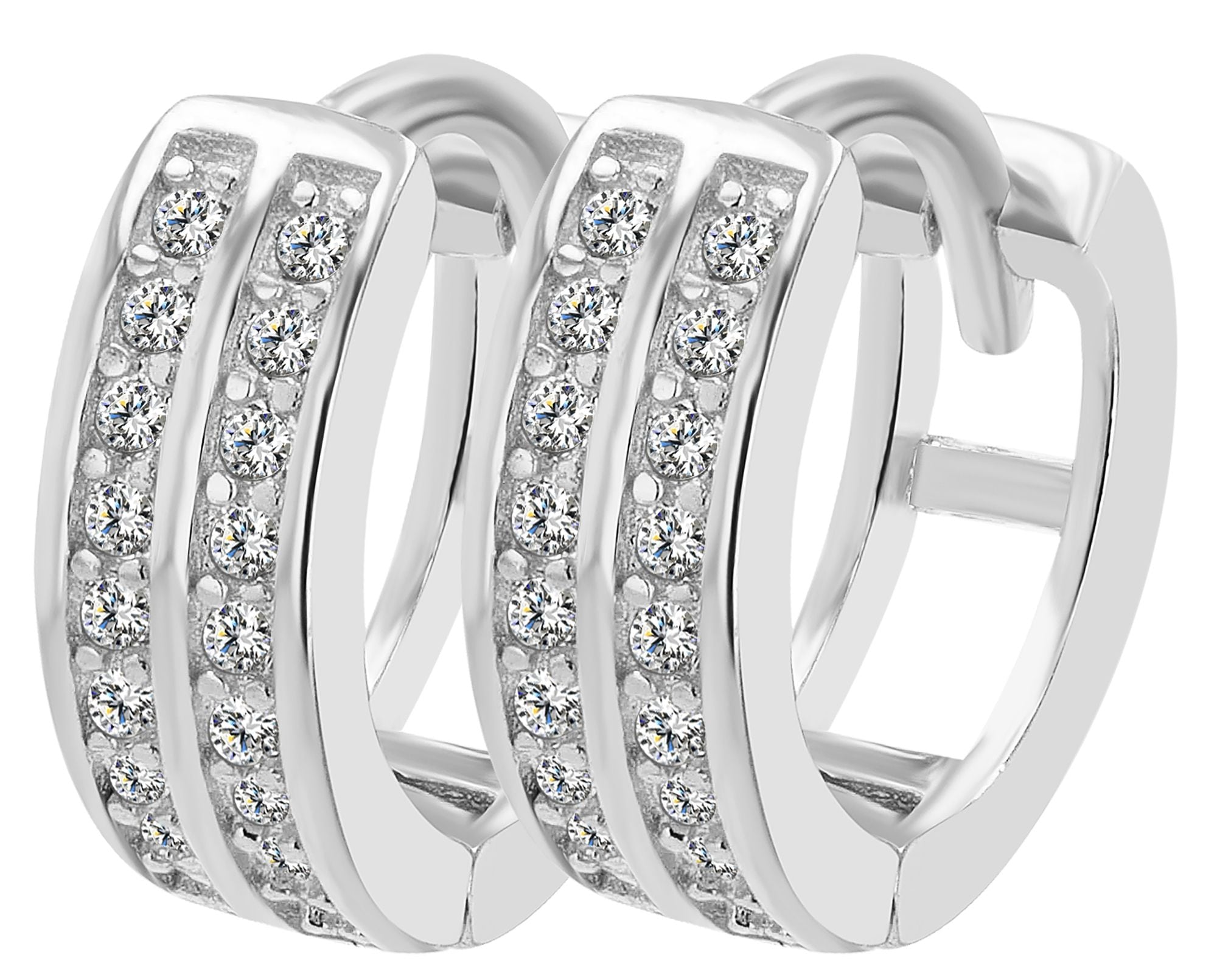 Adelia´s Klappcreolen »Damen Ohrringe – Klappcreole aus 925 Silber« Perfekt als Geschenk zum Weihnachten