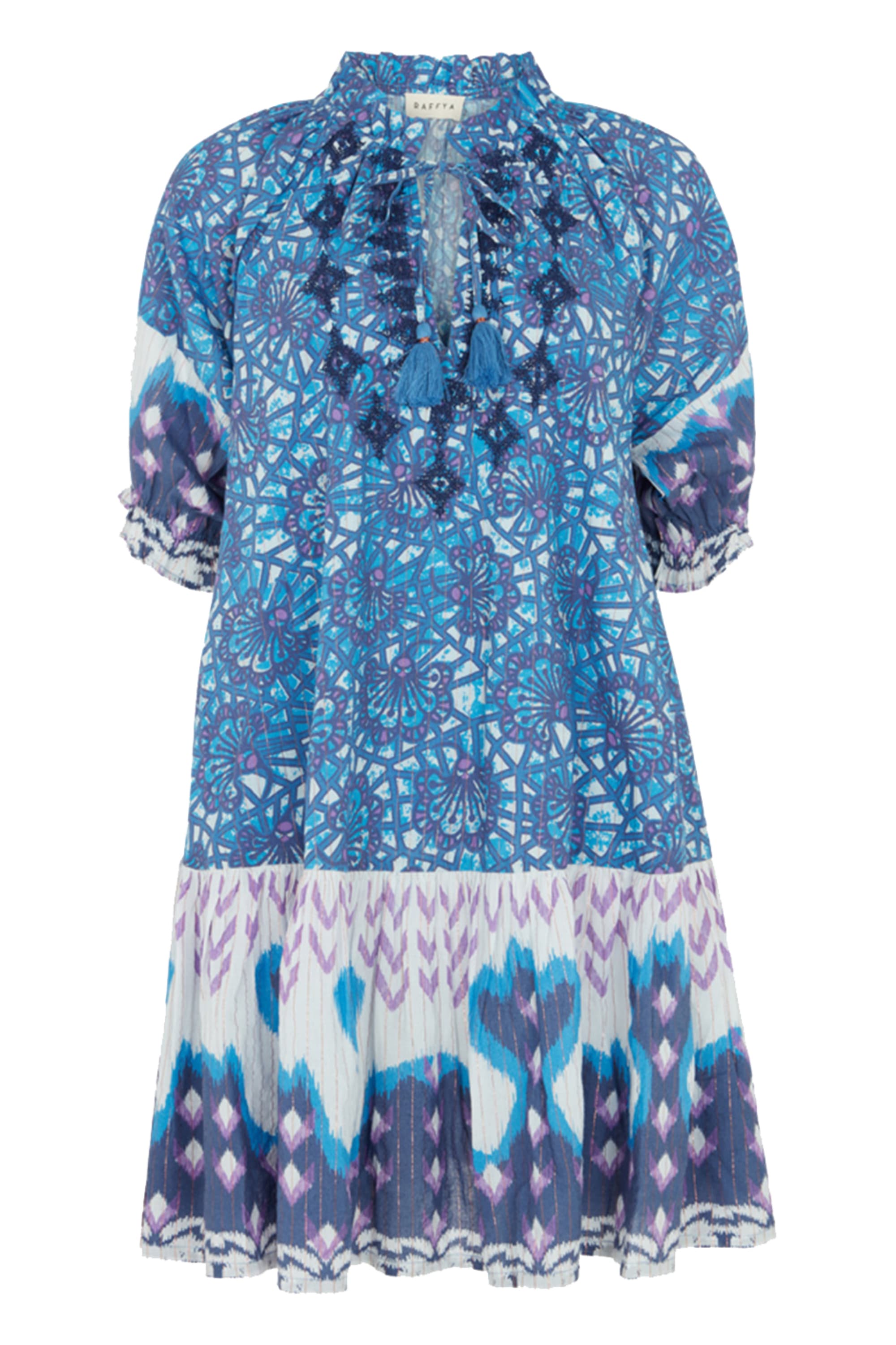 RAFFYA Midirock "Issabel All Over Embroidered Mini Skirt Damen" günstig online kaufen