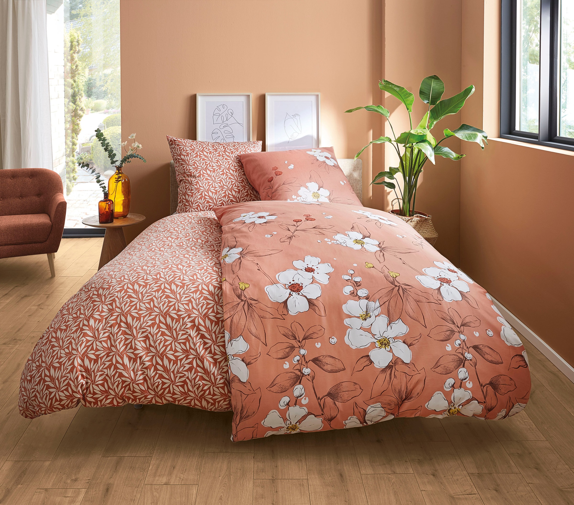 Kleine Wolke Bettwäsche "Sienna" 2 Stk. tlg. mit frischem, floralem Design günstig online kaufen