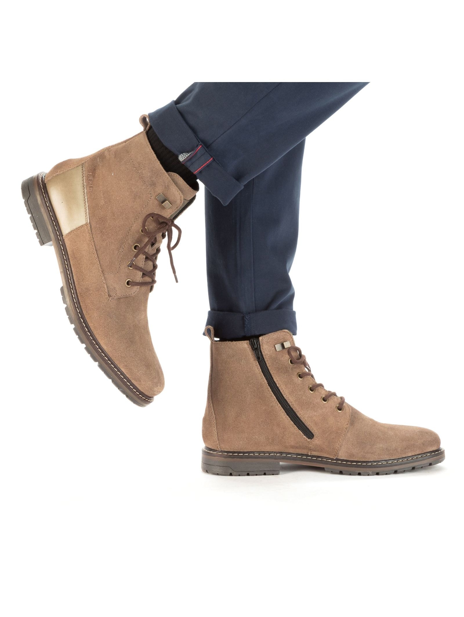 Rieker Schnürstiefelette »Rieker Stiefelette Leder/Textil«