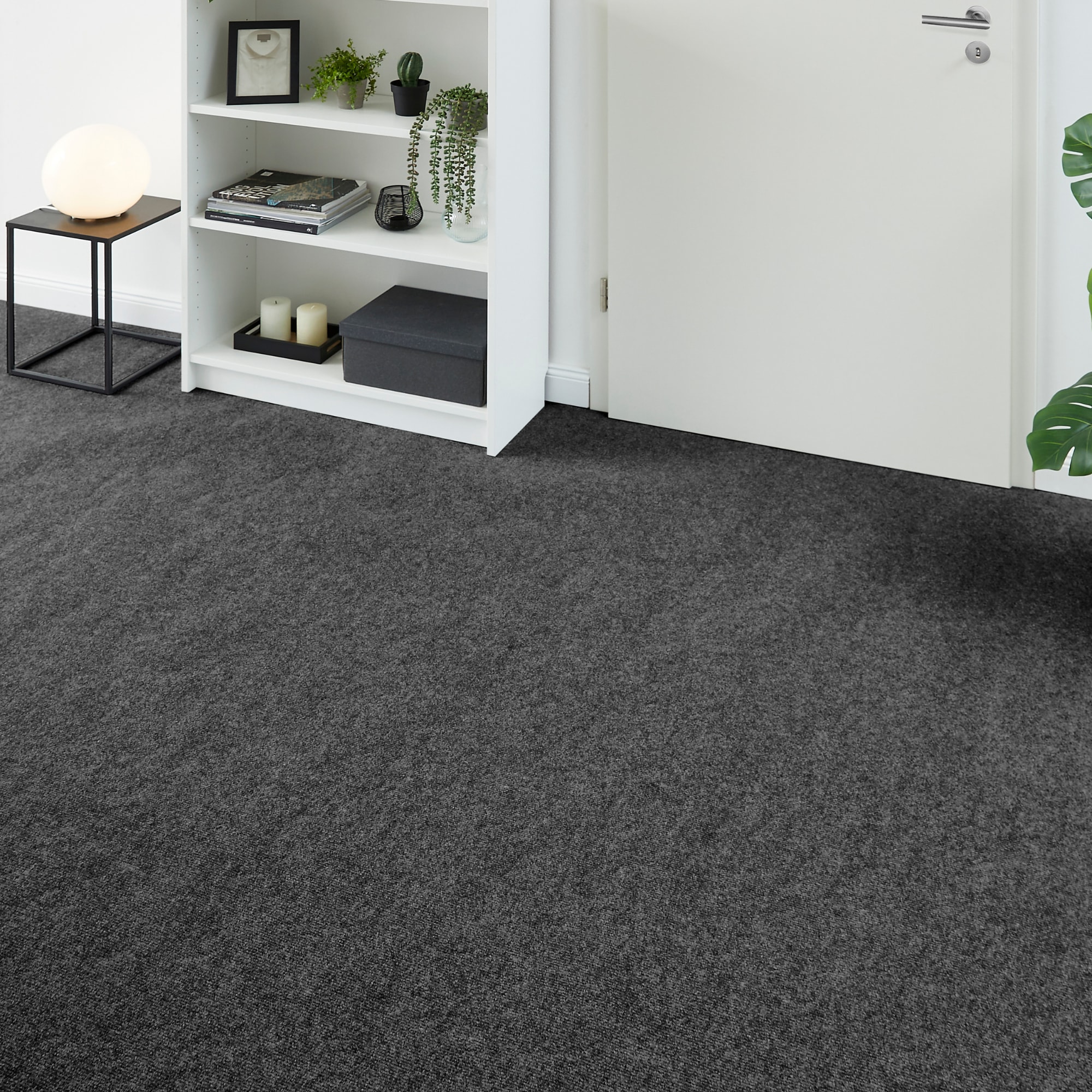 ANDIAMO Teppichboden "Milo, Nadelfilz, Gesamthöhe 2,5 mm, Made in Belgium", B : 200cm 1 Stk., L: 100cm, grau, Schlafzimmer, Teppiche, Uni Farben,