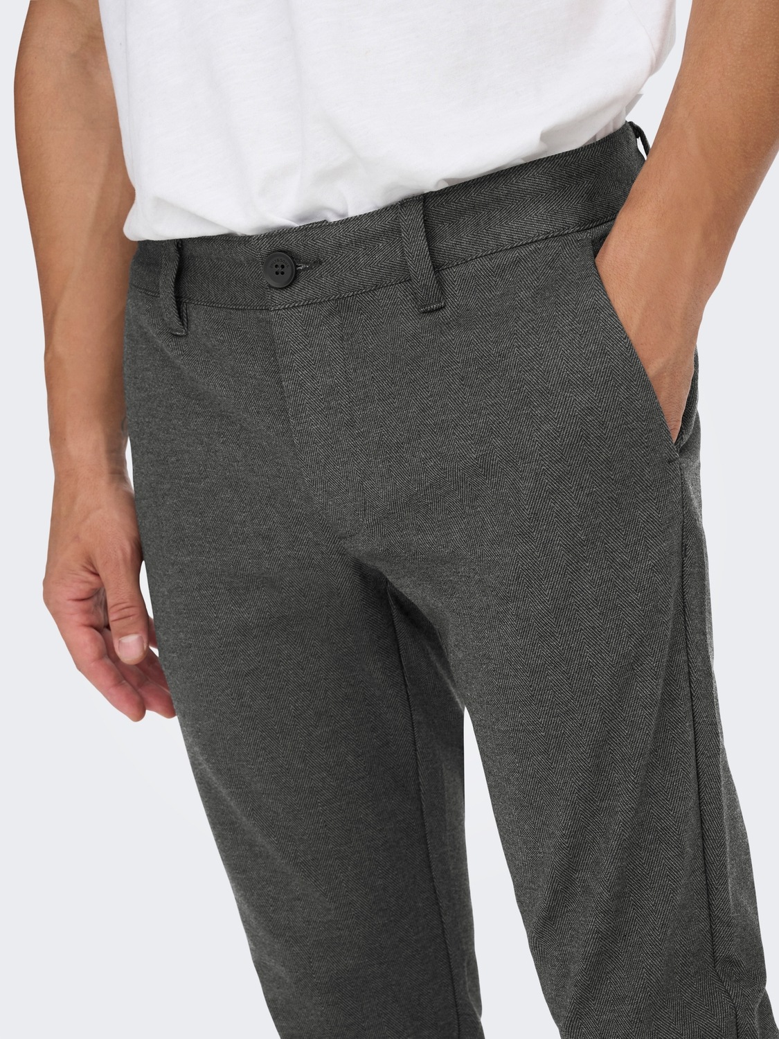 ONLY & SONS Chinohose »ONSMARK SLIM HERRINGBONE 2911 PANT NOOS«