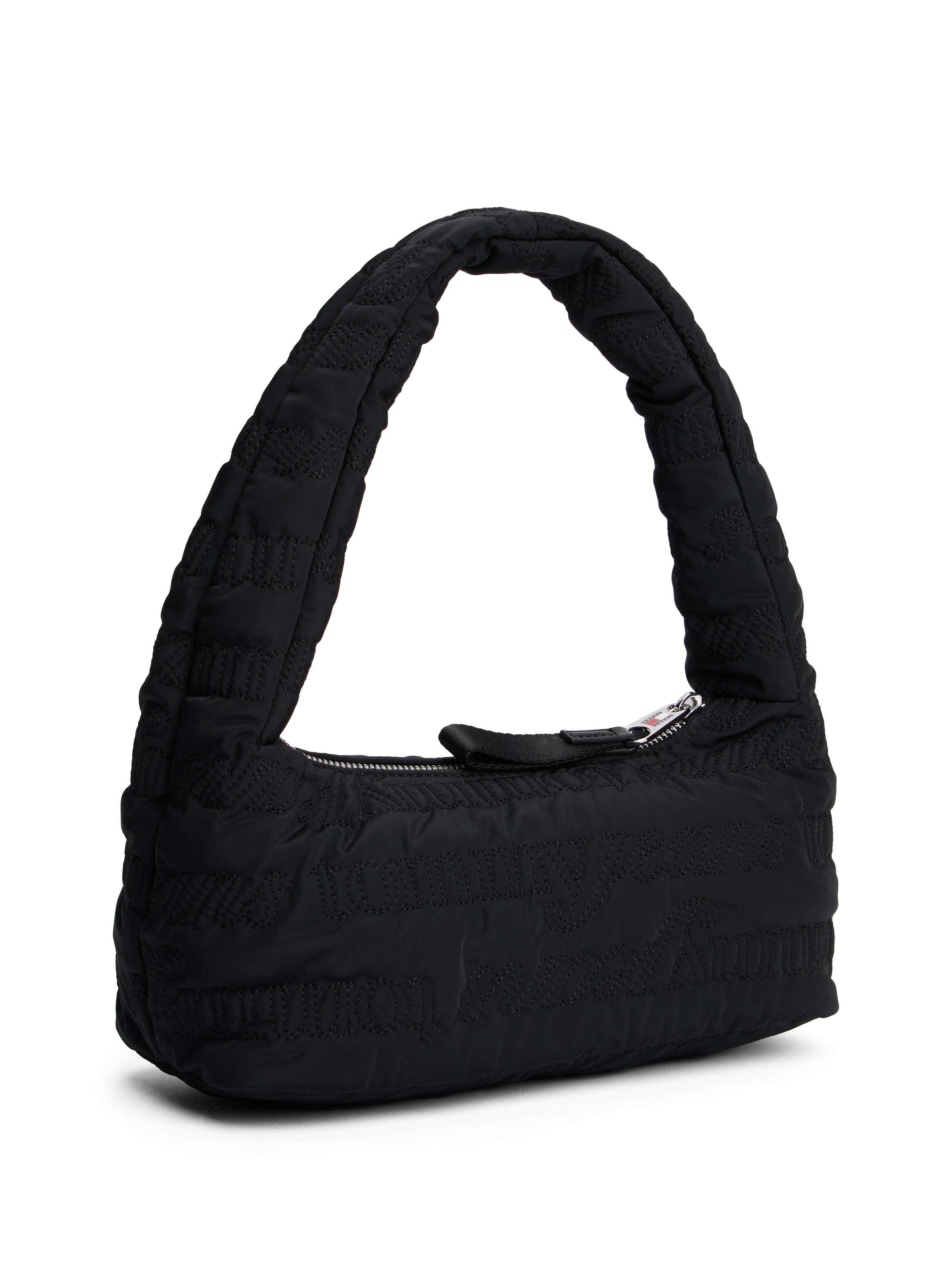 Tommy Jeans Schultertasche »TJW URBAN AOP SHOULDER BAG«, Damen Hobobag, Umhängetasche mit auffälliger Logostickerei
