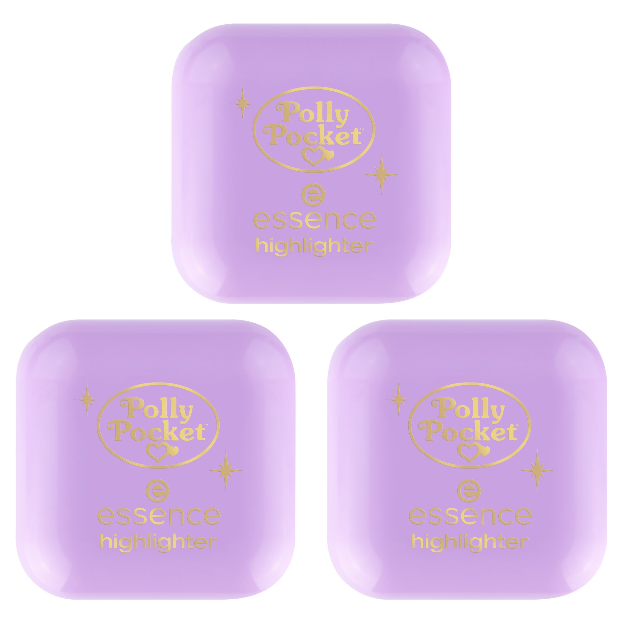 ESSENCE Kinder Highlighter "Polly Pocket highlighter", 18,3 g, gold, Teint-Kosmetika, Hinterlässt strahlenden Glow, Perfekt für präzise