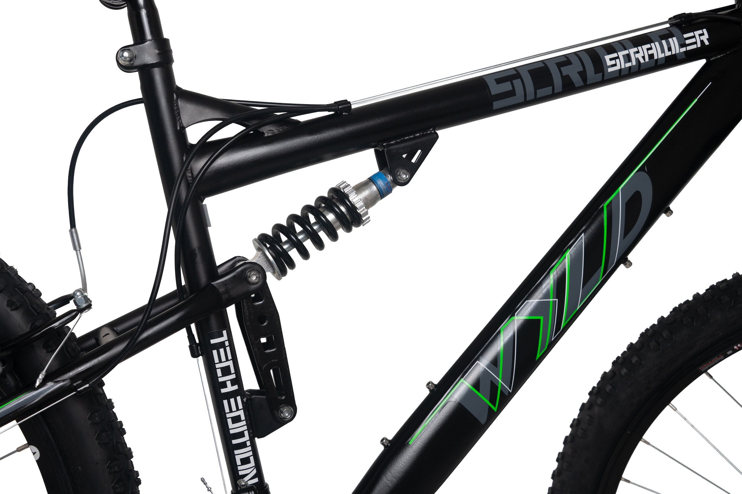 WYLD Mountainbike »WYLD Mountainbike Fully 29'' Scrawler schwarz-grün 21 Gänge RH 51 cm« 21 Gang Shimano Tourney Schaltwerk Kettenschaltung