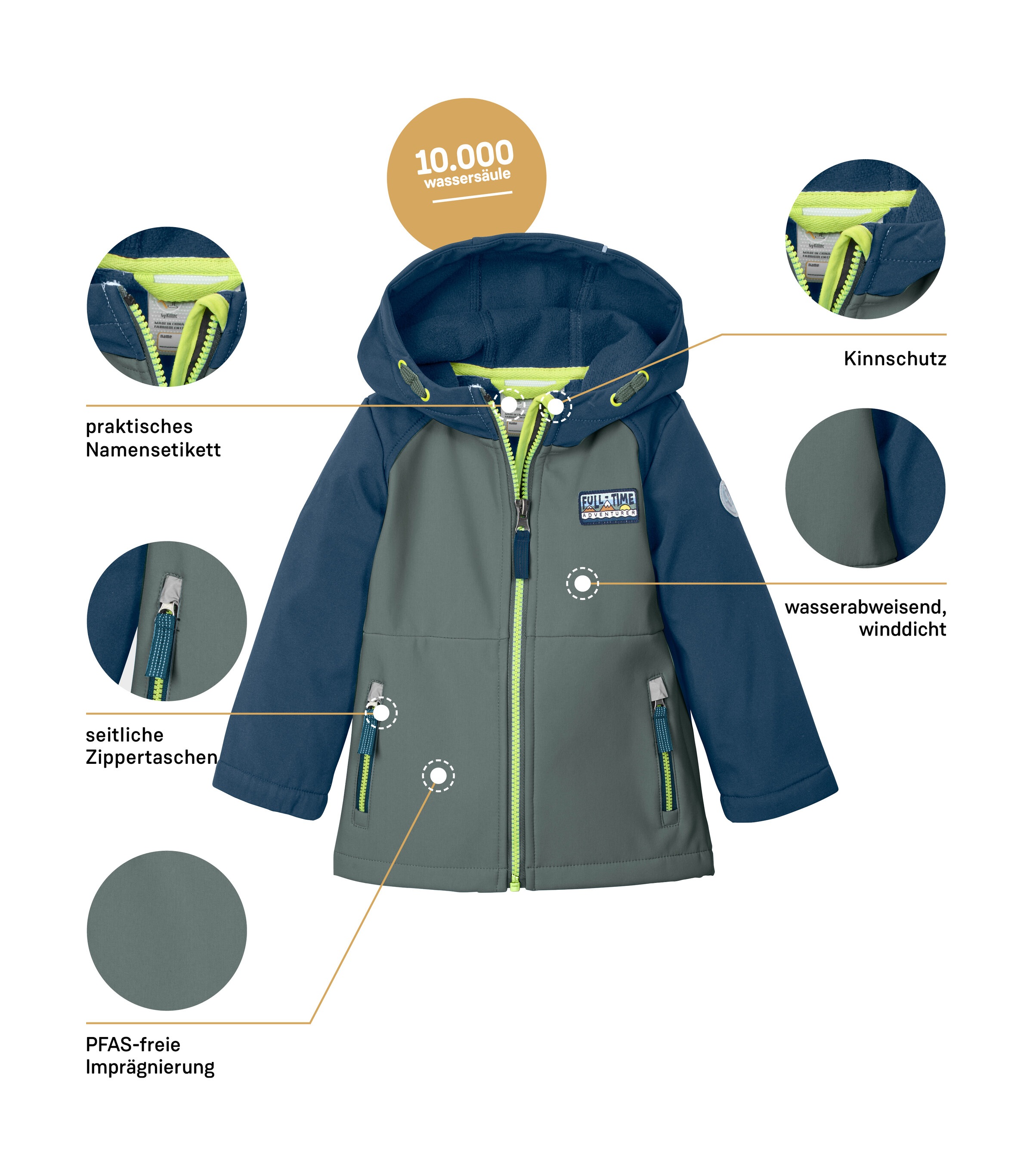 first instinct by killtec Softshelljacke »FIOS 12 MNS SFTSHLL JCKT«, Softshelljacke: wasserabweisend, winddicht, PFAS-frei imprägniert
