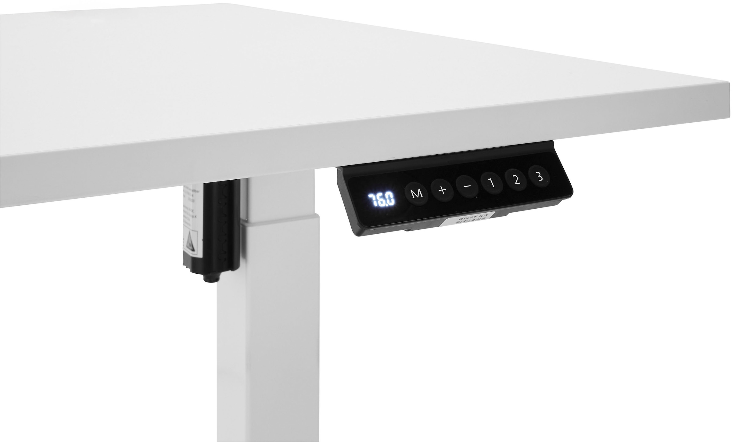 BEGA OFFICE Schreibtisch, (2 St.), Breite 137 cm, stufenlos höhenverstellbar 74-117 cm