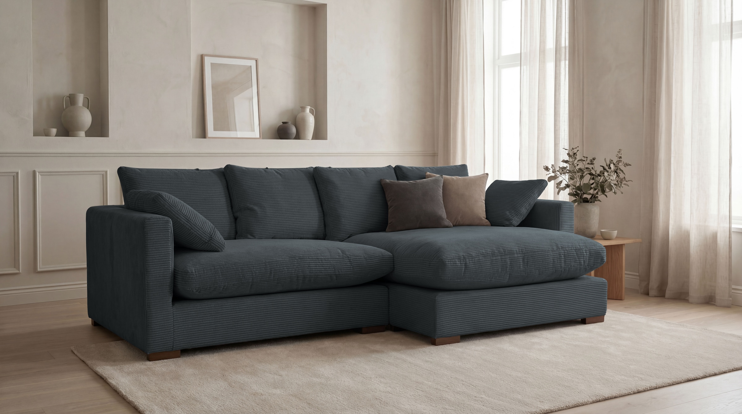 OTTO home Ecksofa "Coray" Breite 266 cm, extra weich und kuschelig, mit Federn und Daunen