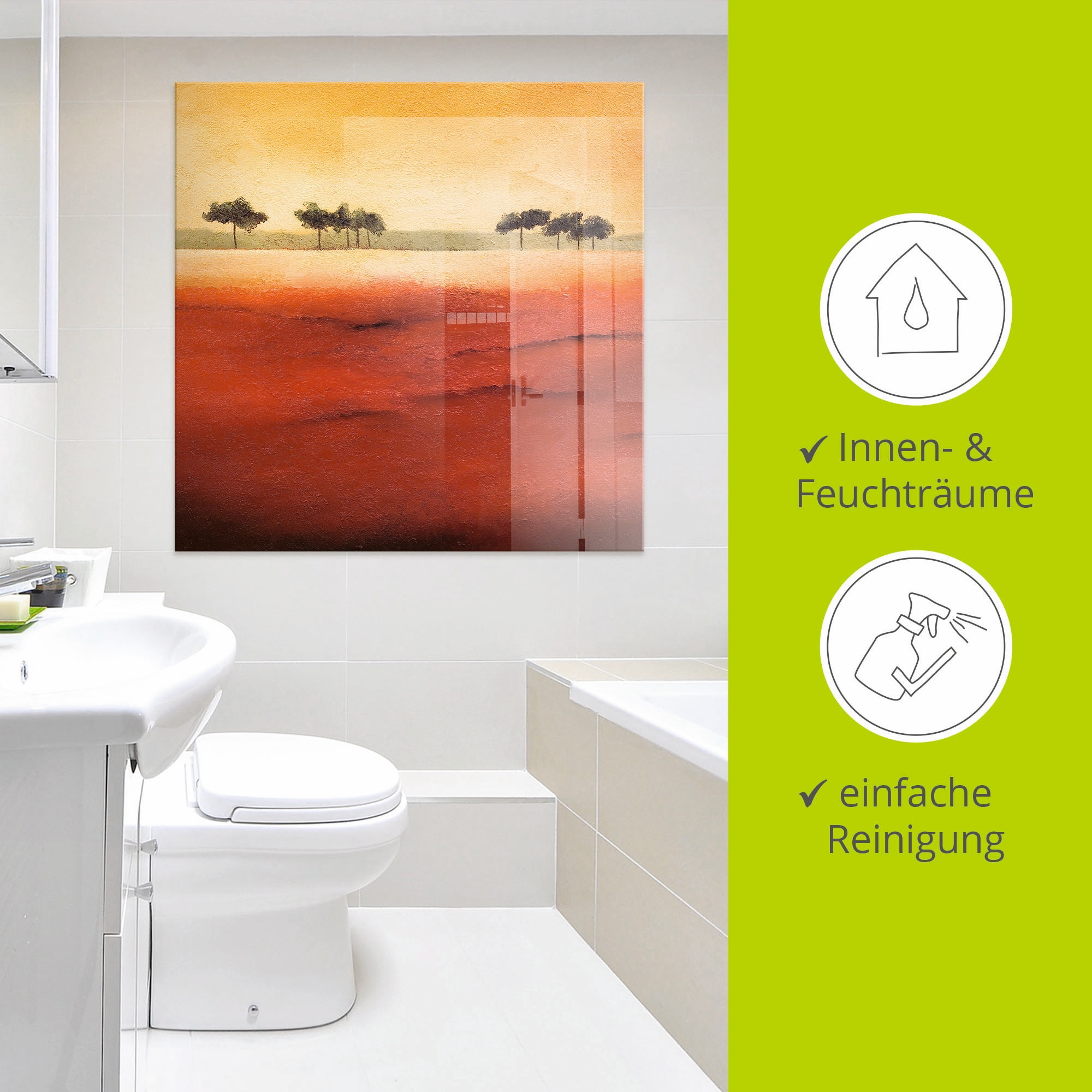 Artland Glasbild »Baumgrenze III«, Bäume, (1 St.), in verschiedenen Größen