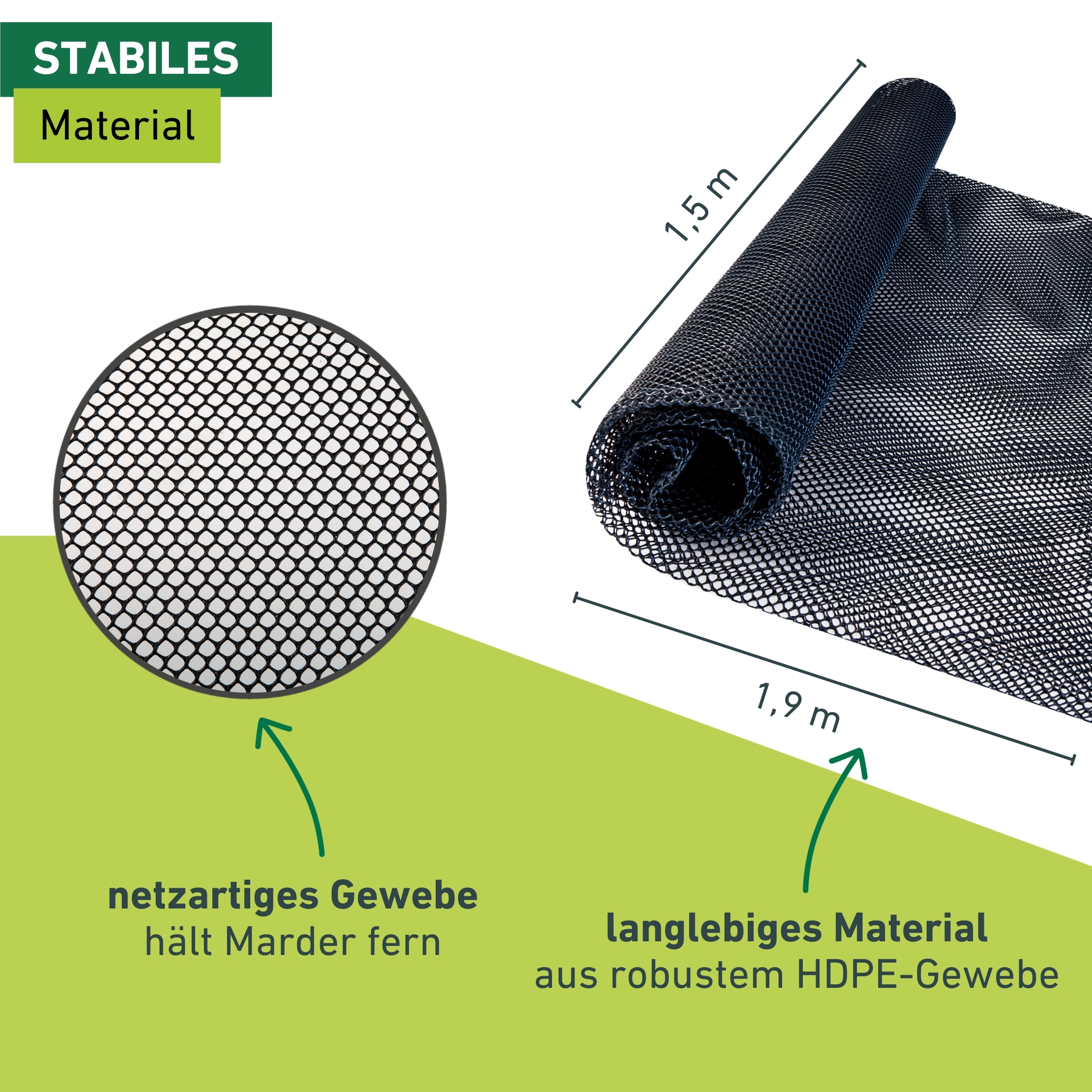 Windhager Marder-Schutzgitter »Marderschreck für Auto« Marder-Abwehr Bodenmatte aus HDPE, Marder meiden Gitter