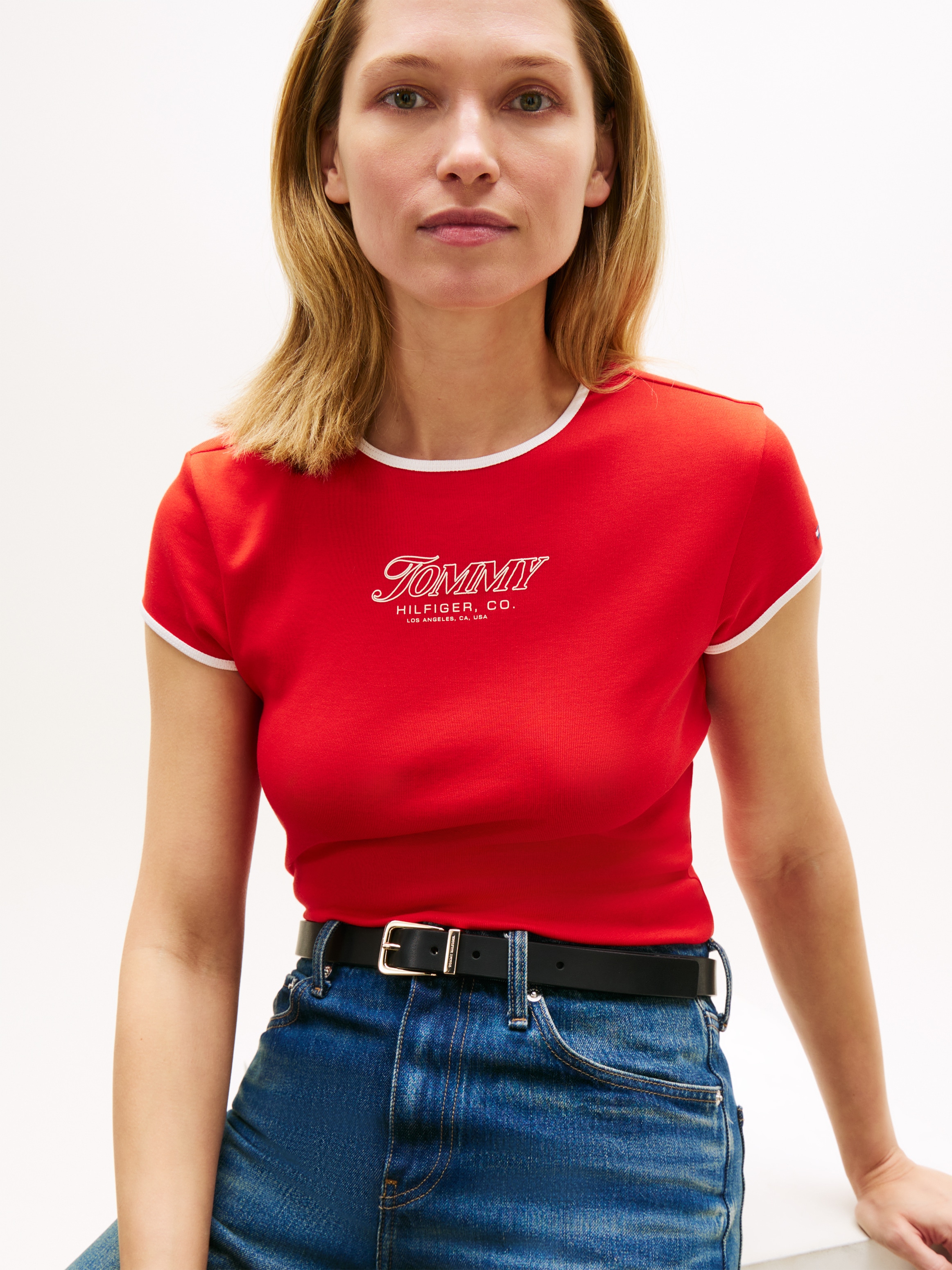 Tommy Hilfiger Kurzarmshirt »TILT GRAPHIC SLIM C-NK SS TEE«
