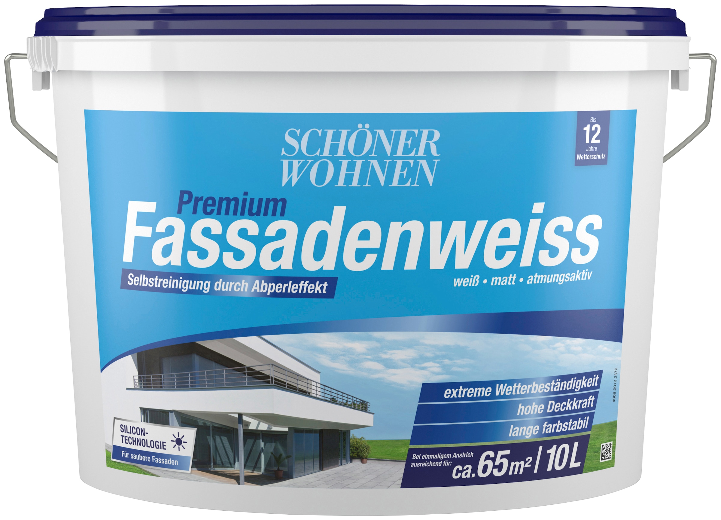 SCHÖNER WOHNEN auf weiß, Profi-Fassadenfarbe FARBE »Premium-Fassadenweiss«, | per Rechnung Liter, Fassadenfarbe BAUR 10 Siliconharzbasis