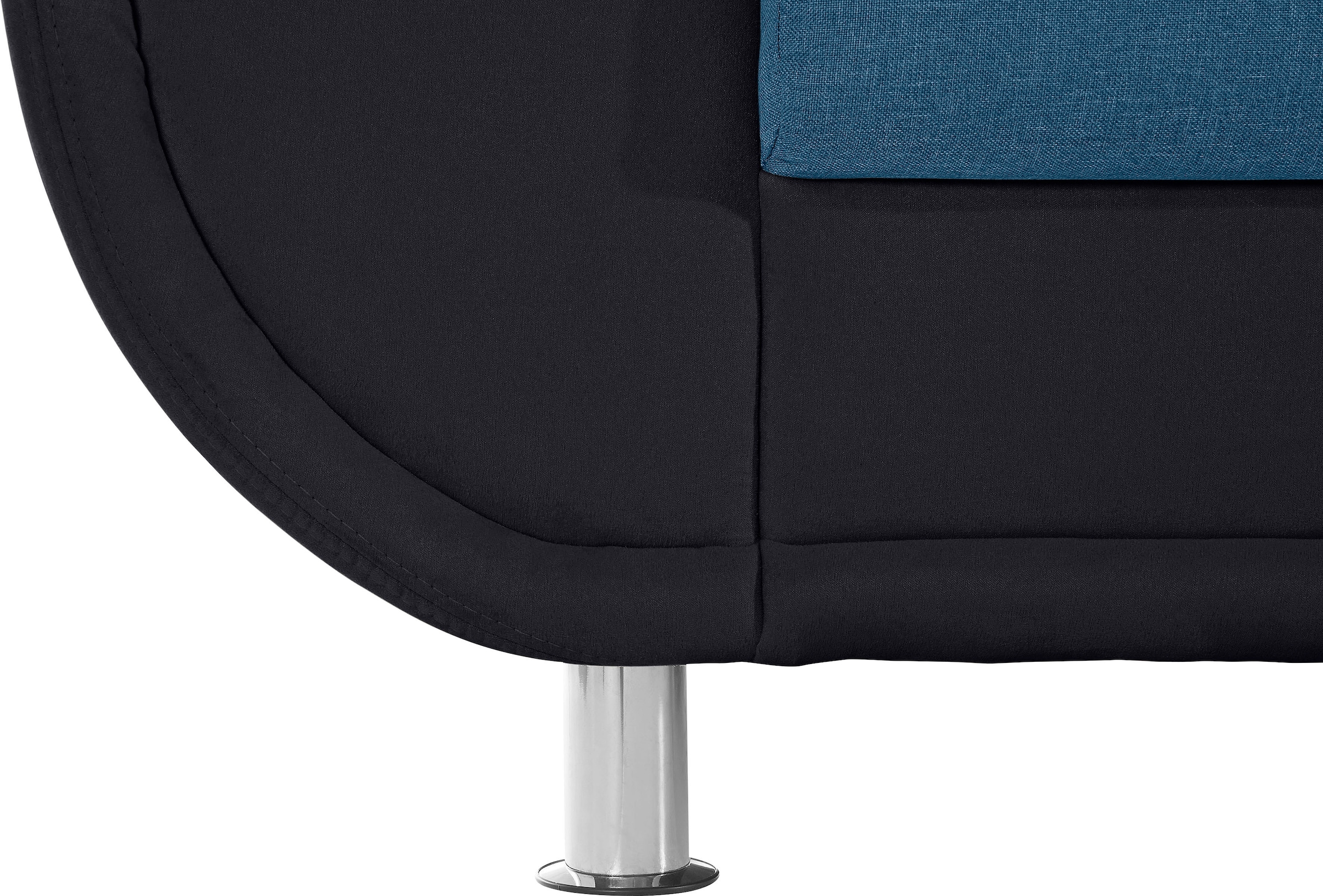 TRENDMANUFAKTUR Ecksofa »Rondo 3, zeitlos und modern, im Materialmix, L-Form«, wahlweise Federkern für hohen Sitzkomfort, wahlweise Bettfunktion