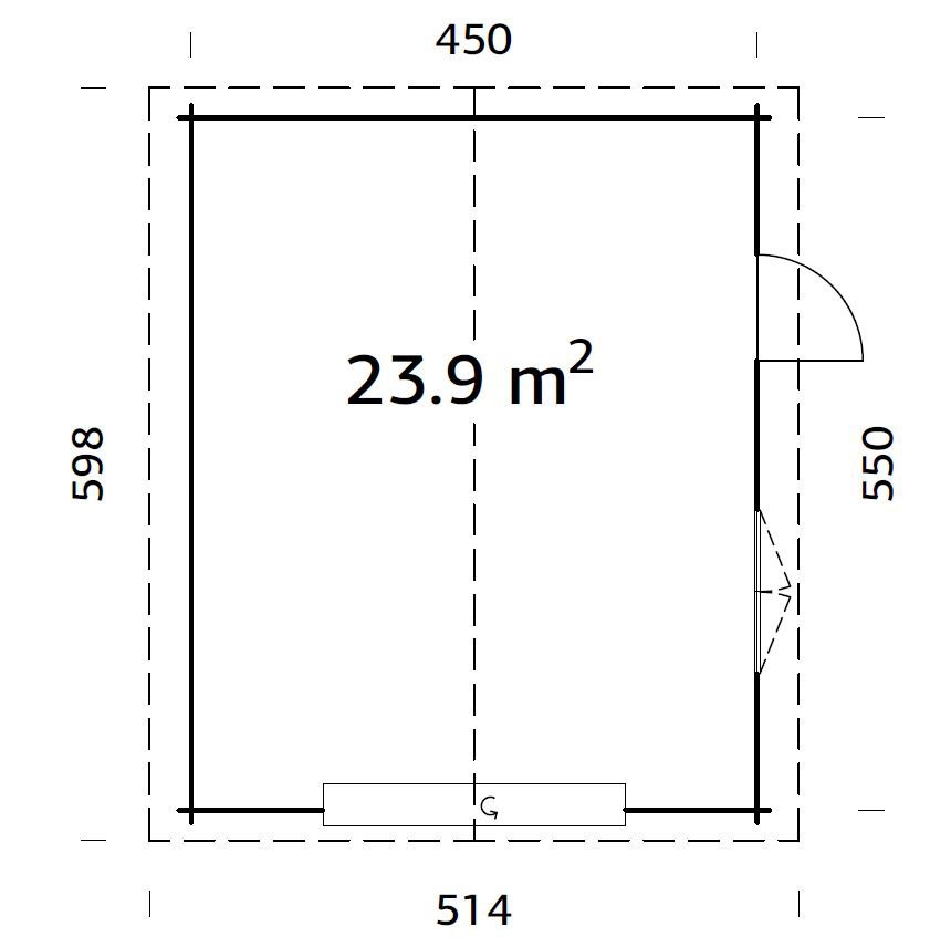 Palmako Garage »Roger«, BxTxH: 514x598x287 cm, mit Sektionaltor,  naturbelassen auf Raten | BAUR