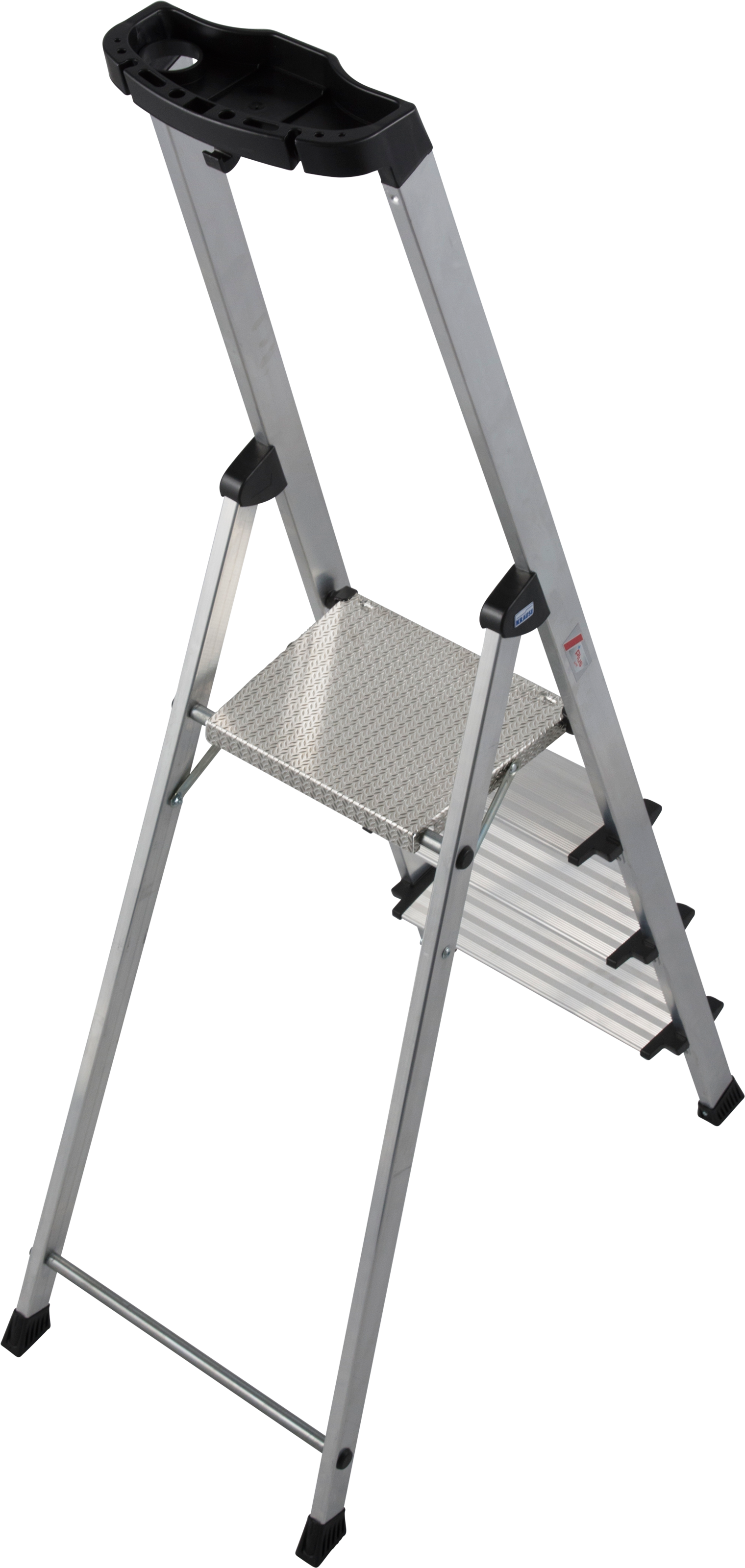 KRAUSE Stehleiter "Safety Plusline" Aluminium, 4 Stufen, Arbeitshöhe ca. 28 günstig online kaufen
