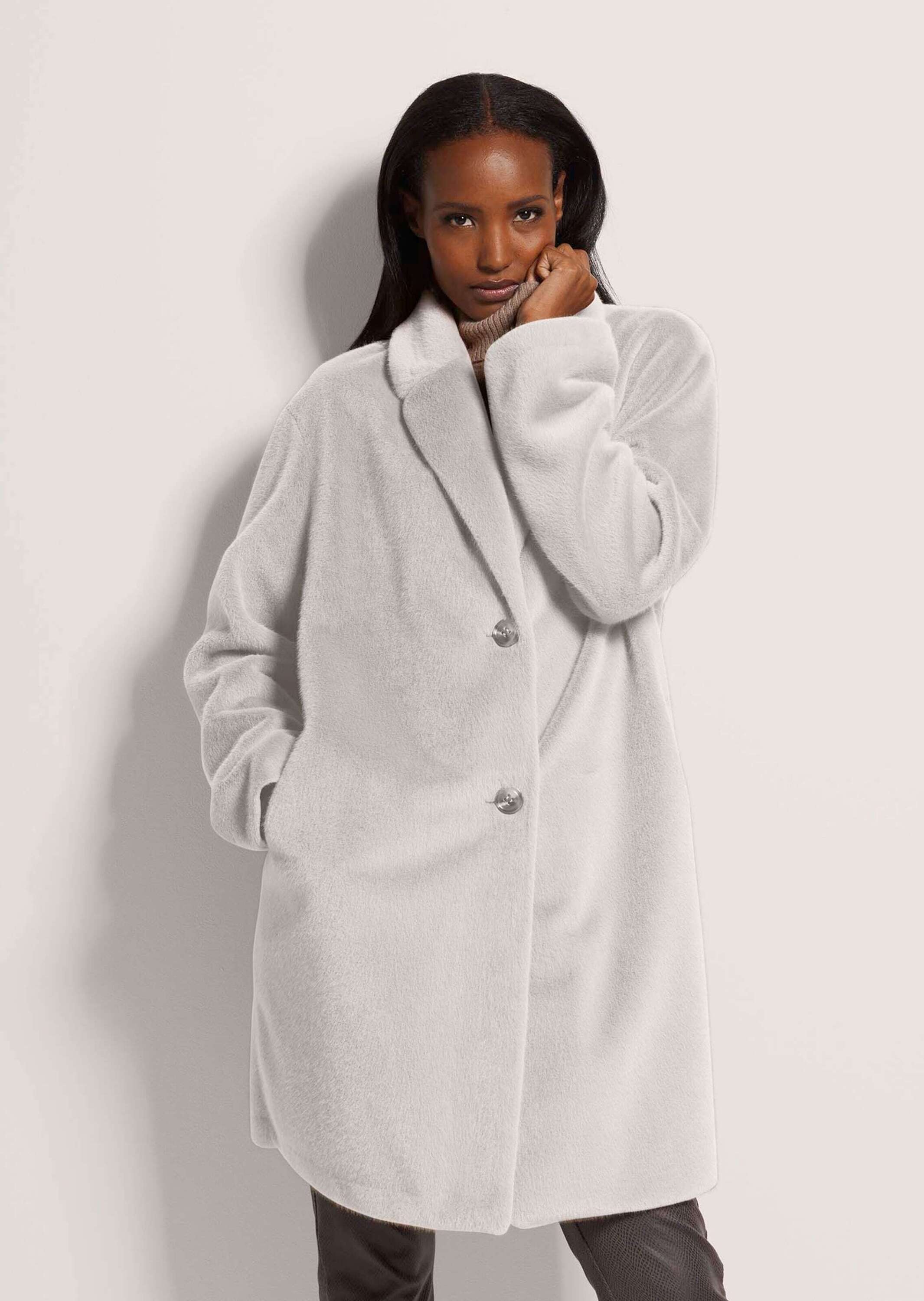 Thumbnail - MADELEINE Langmantel "Webpelzmantel Kunstpelzmantel mit Reverskragen" Softer Webpelzmantel