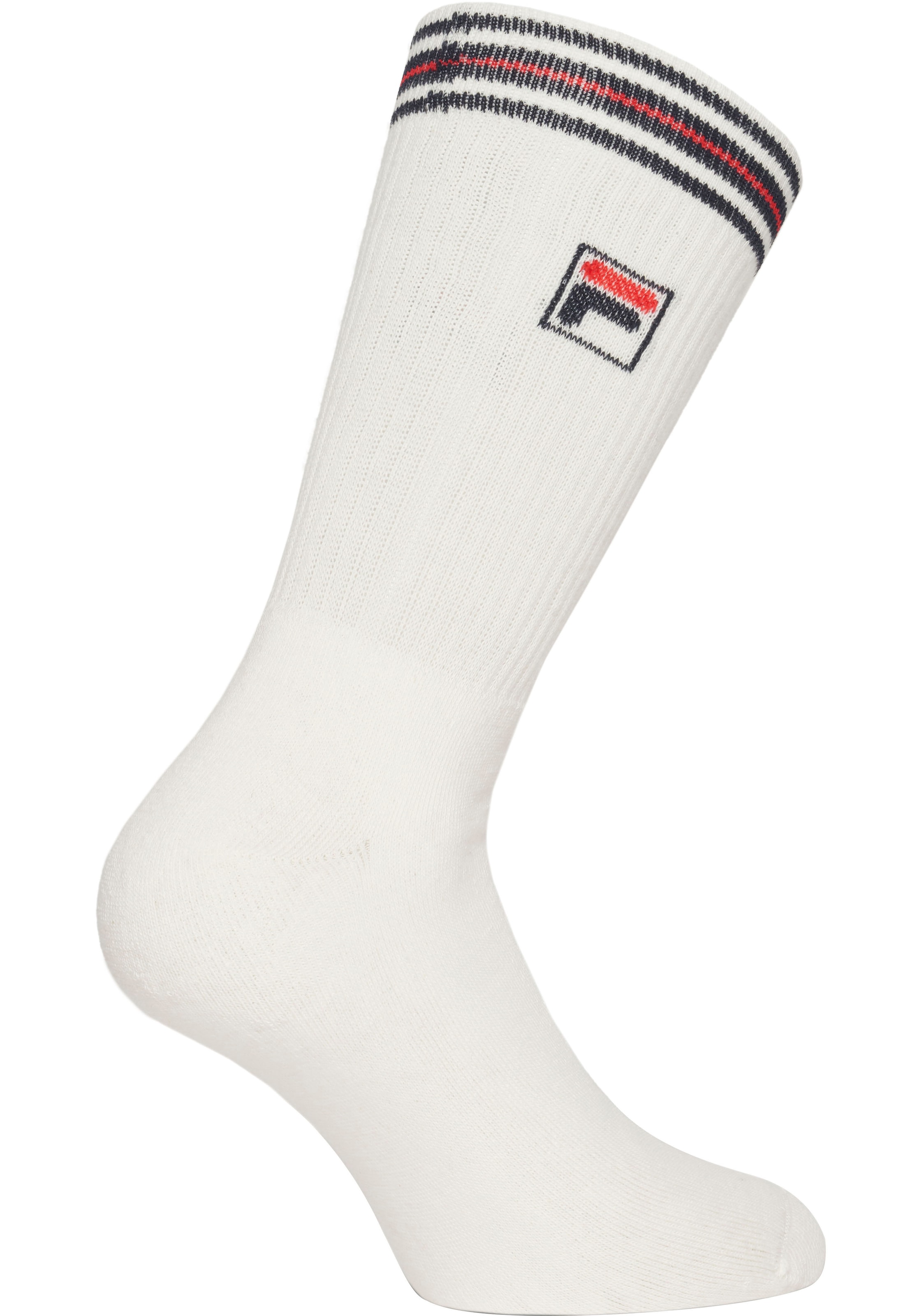 Fila Sportsocken »UNISEX TOP QUALITY FULL TERRY VINTAGE SOCKS«, (4 Paar), sportliches Design mit Logodetail