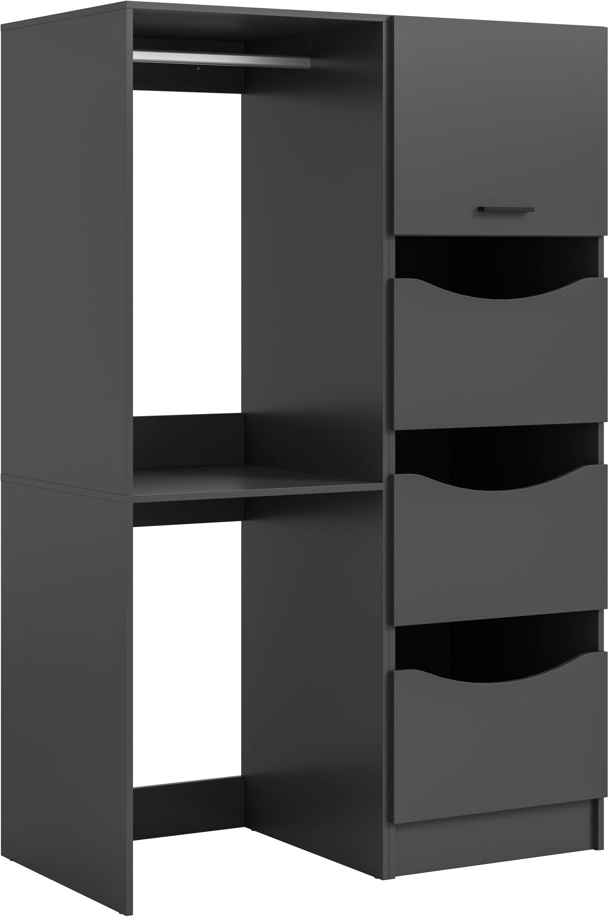 welltime Badmöbel-Set "FALAS, 2-teilig, Hauswirtschaftsraum Set, Breite 126 cm" Set, bestehend aus: 1x Waschmaschinenumbauschrank & 1x Wäscheschrank, 2 Stk. tlg.