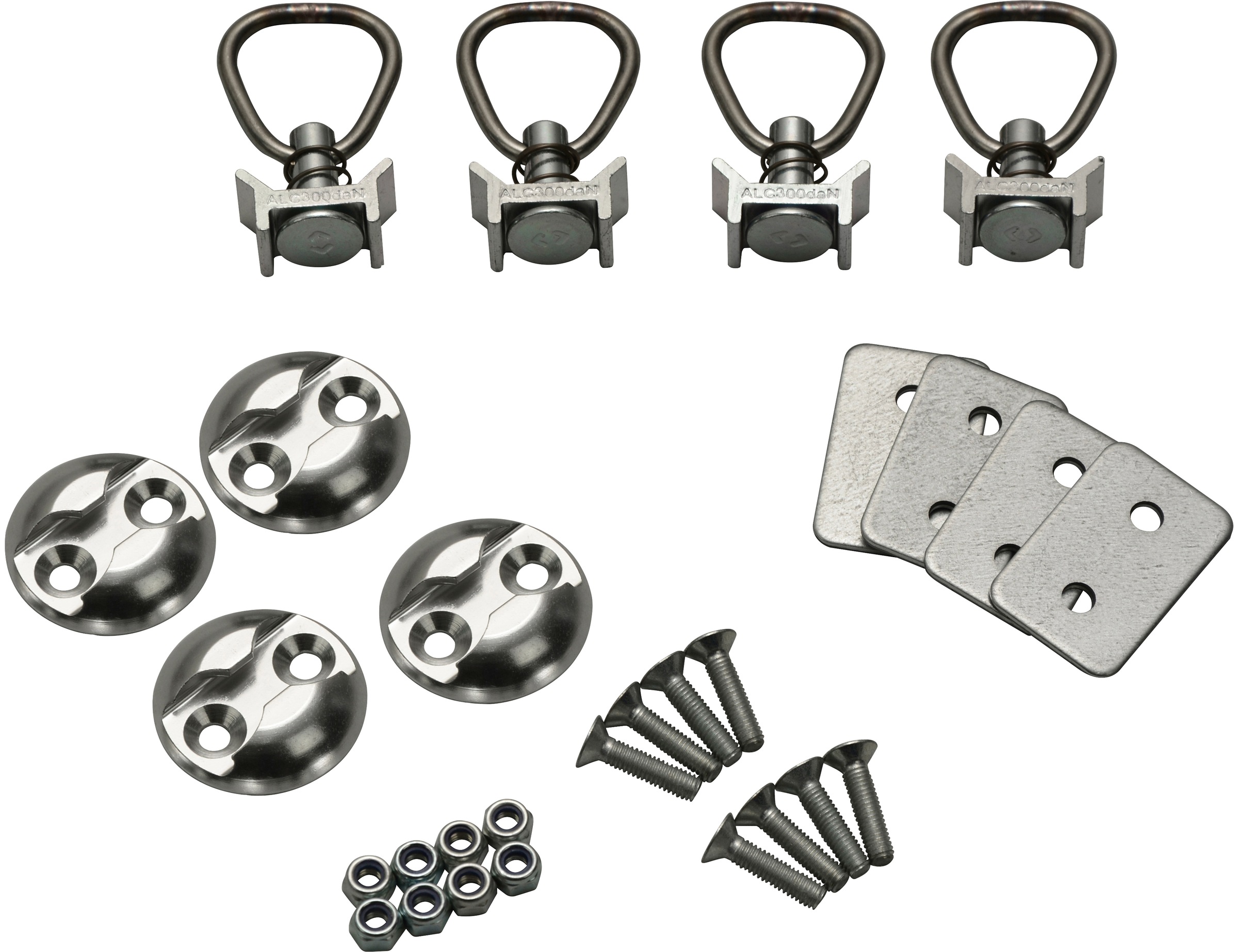 STEMA Schrauben-Set "Zurrset light" Set, 20 Stk. tlg. Geeignet für Fahrzeuge und Anhänger, ermöglicht Setzen des Zurrpunkts