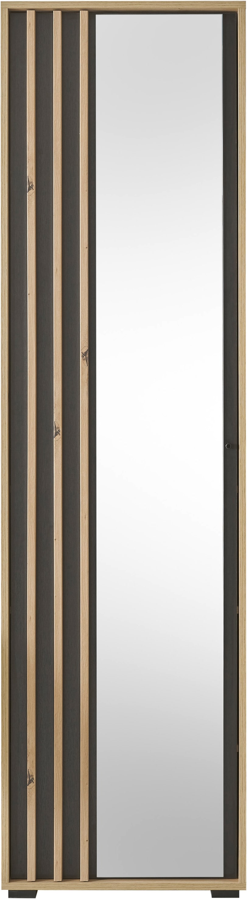 HBZ Hochschrank »Volano«, (1 St.), schwarz, Garderobenhochschrank mit Profilleisten in Eiche Artisan