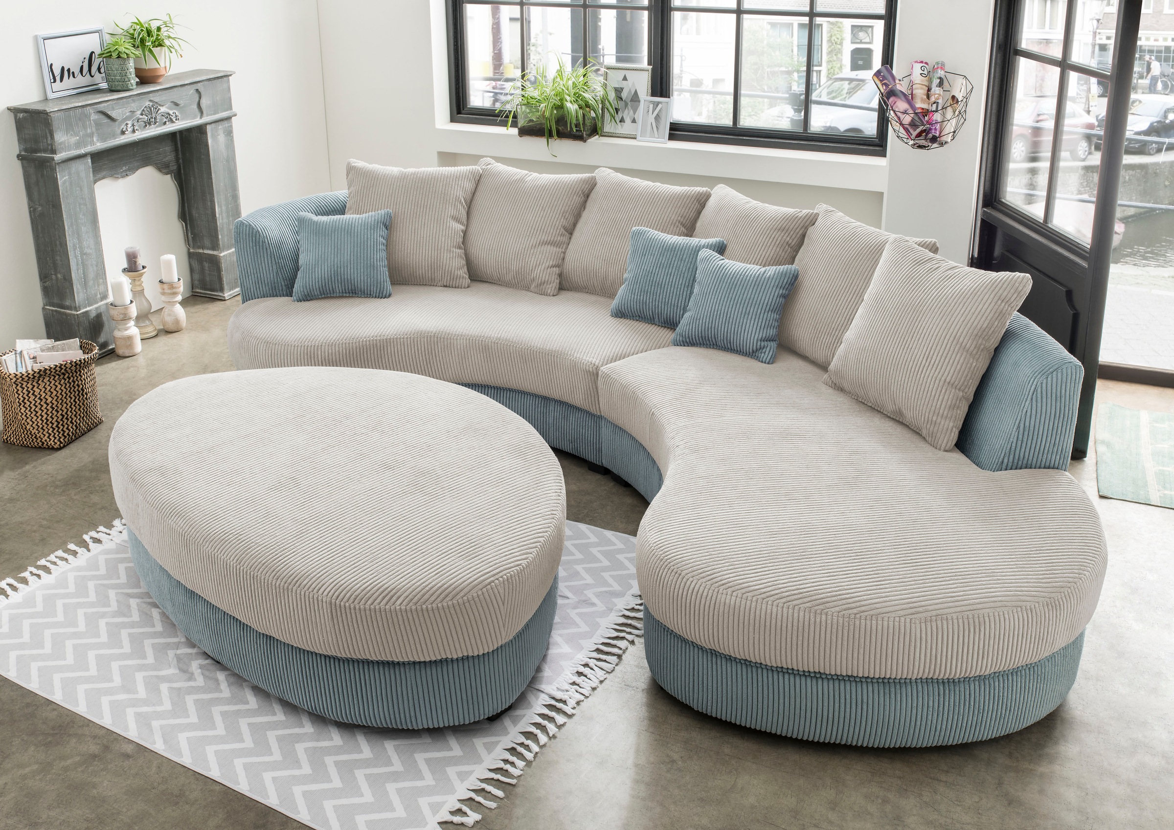 Thumbnail - Home affaire Polsterhocker "Limoncello"