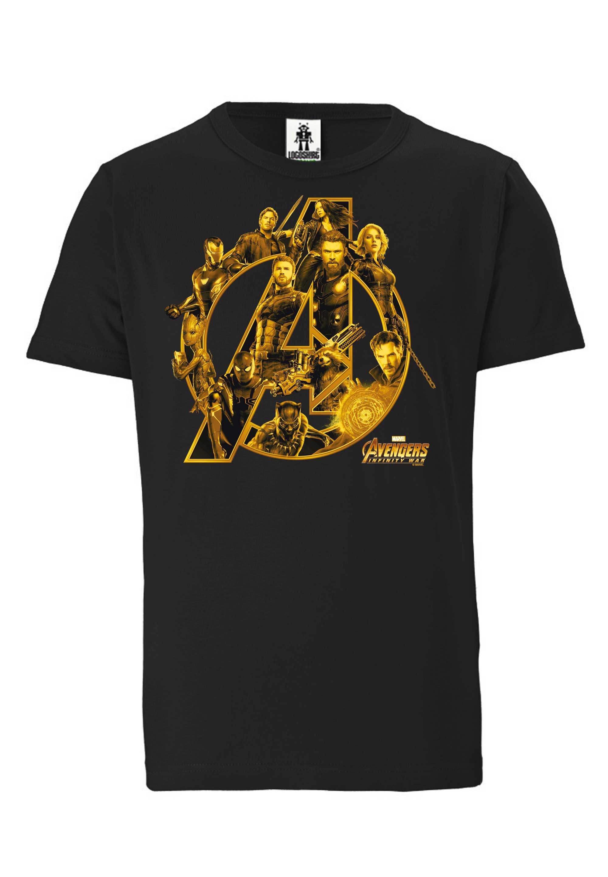 Avengers für - BAUR mit Infinty | LOGOSHIRT bestellen Print Avengers- T-Shirt - coolem »Marvel War«,