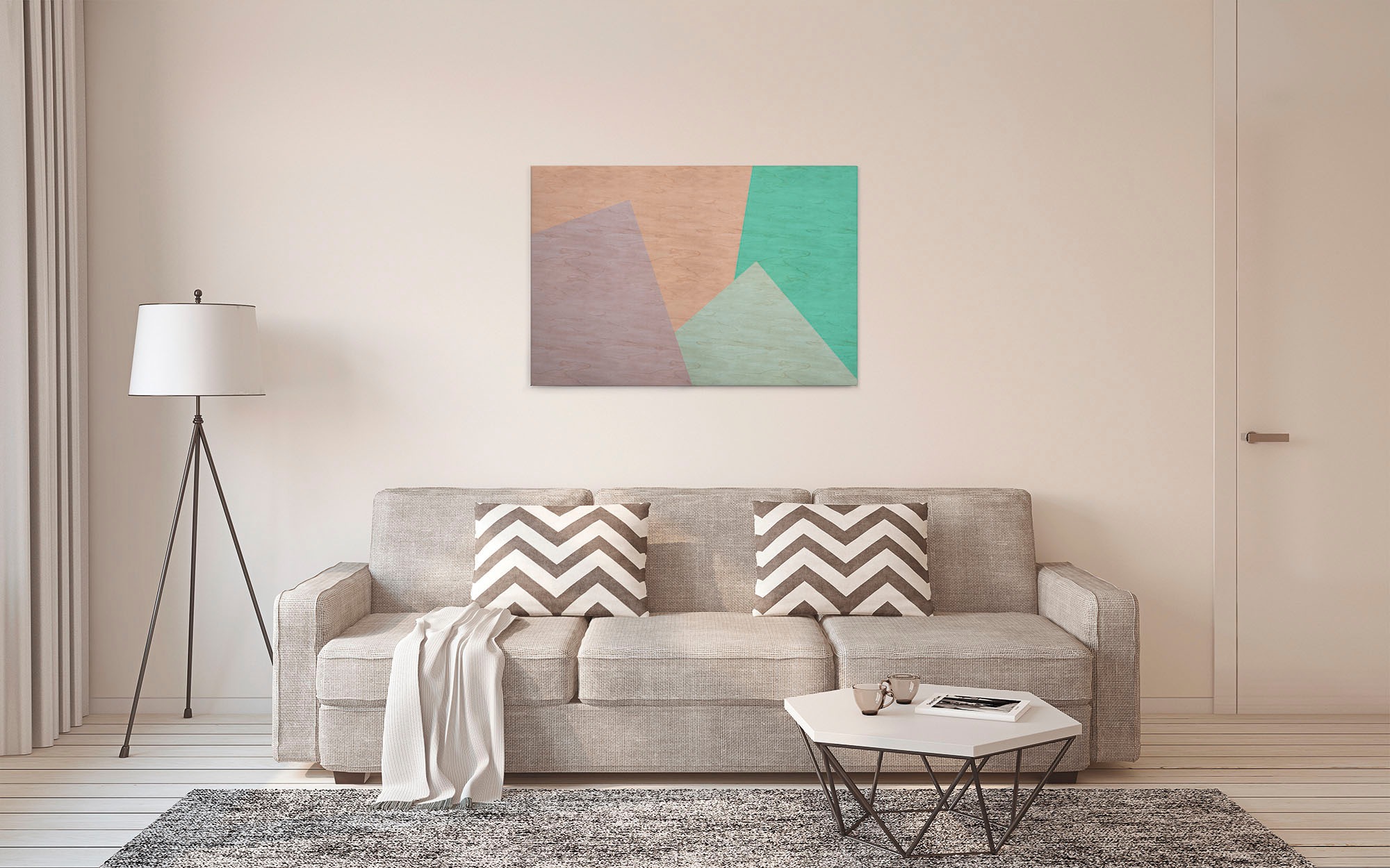 A.S. Création Leinwandbild »inlay«, Kunst-Abstrakt-Kinder, (1 St.), Keilrahmen Farben Bunt Grafisch Abstrakt Leinwand-Bild Wohnzimmer Wand