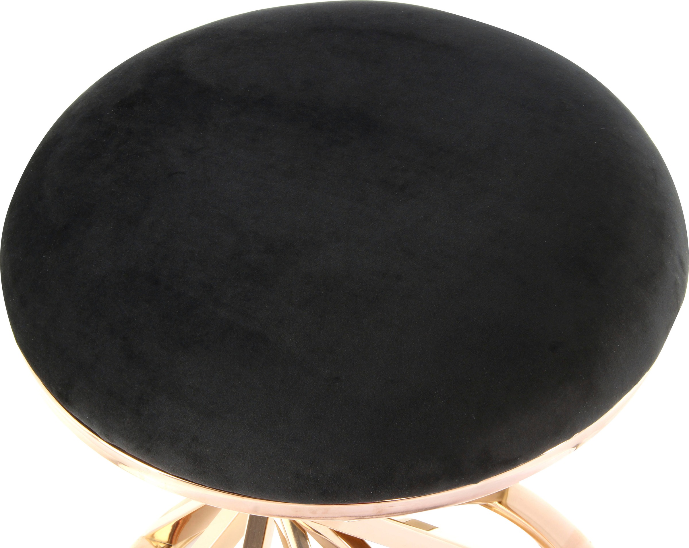 Kayoom Sitzhocker »Hocker Wesley 325,Sitzpouf in elegantem Design, Gestell aus Metall«, (1 St.), glamourös, hochwertig, mit weichem Sitzkissen und Stoffbezug