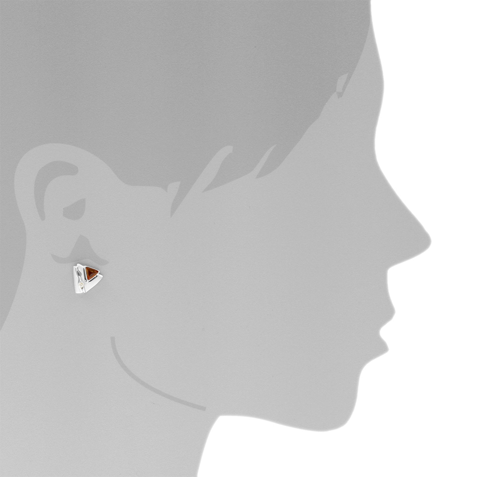OSTSEE-SCHMUCK Paar Ohrstecker »- Benita - Silber 925/000 - Bernstein/Zirkonia«