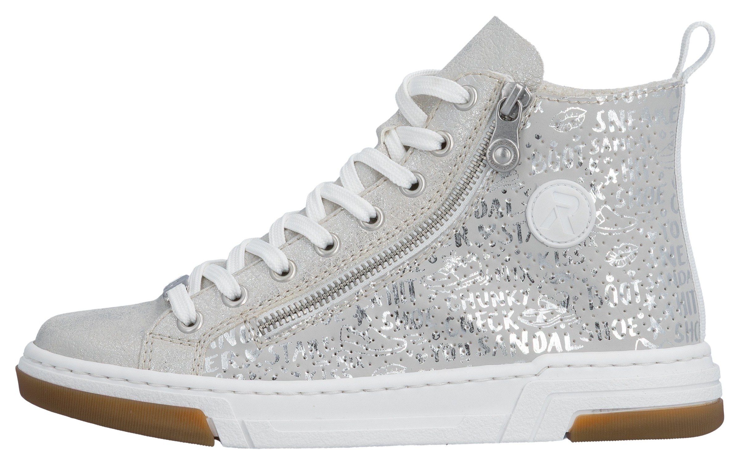Rieker Sneaker High Top-Sneaker, Freizeitschuh, Schnürschuh mit Plateausohl günstig online kaufen