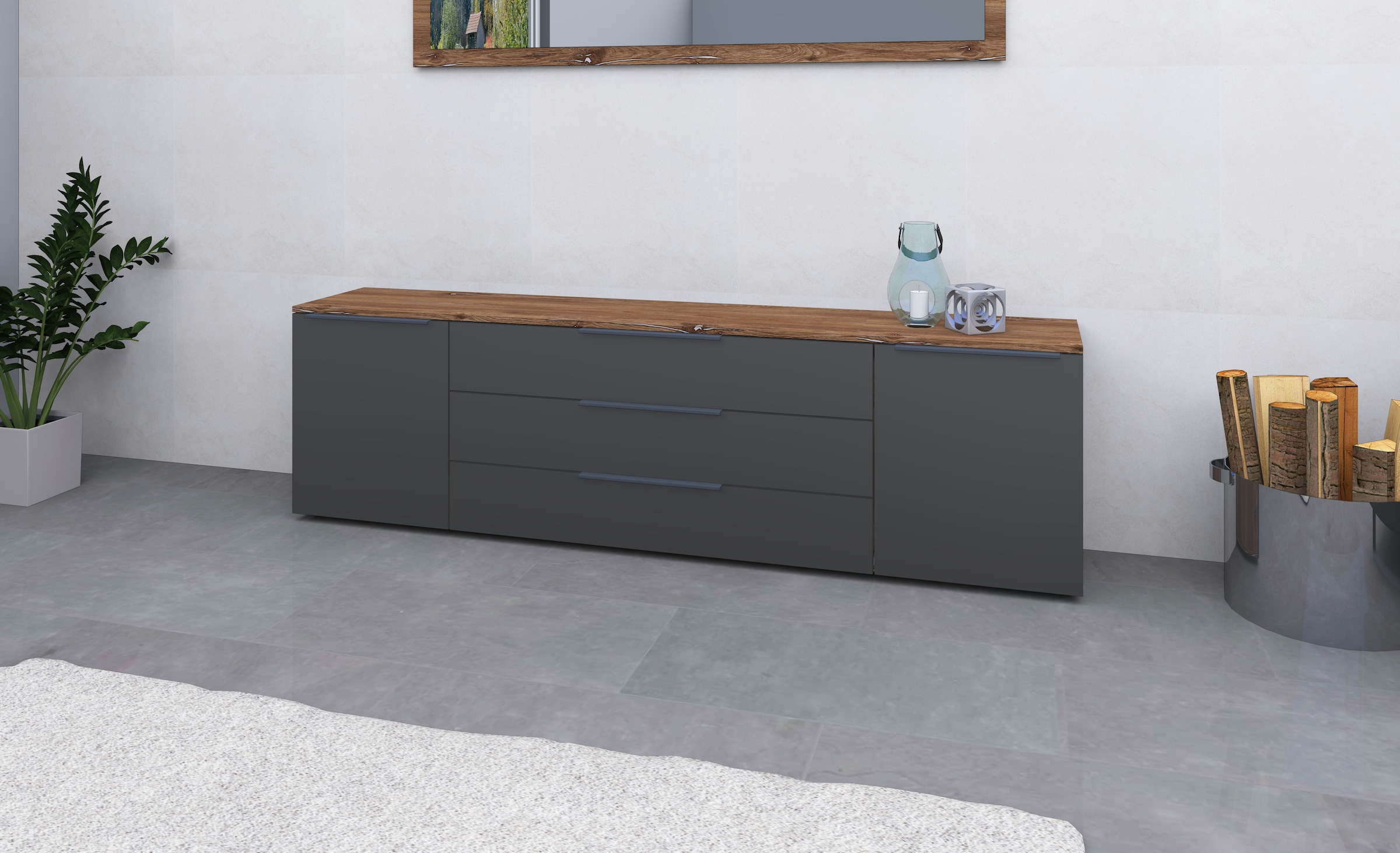 borchardt Möbel Sideboard "Tom, Kommode Breite 200cm, hängend oder stehend günstig online kaufen